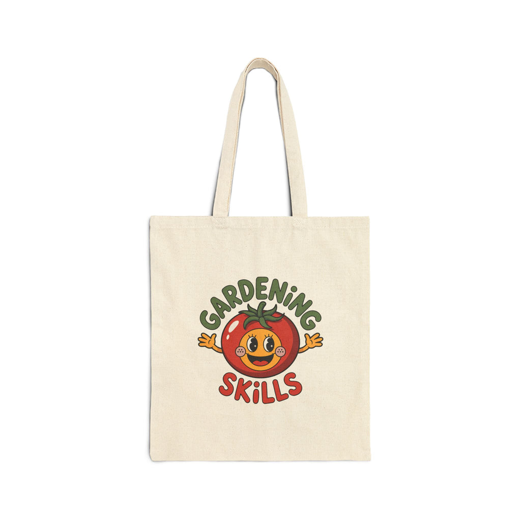 Tote Bag — Cute 'Gardening Skills' Tomato Graphic Eco Tote