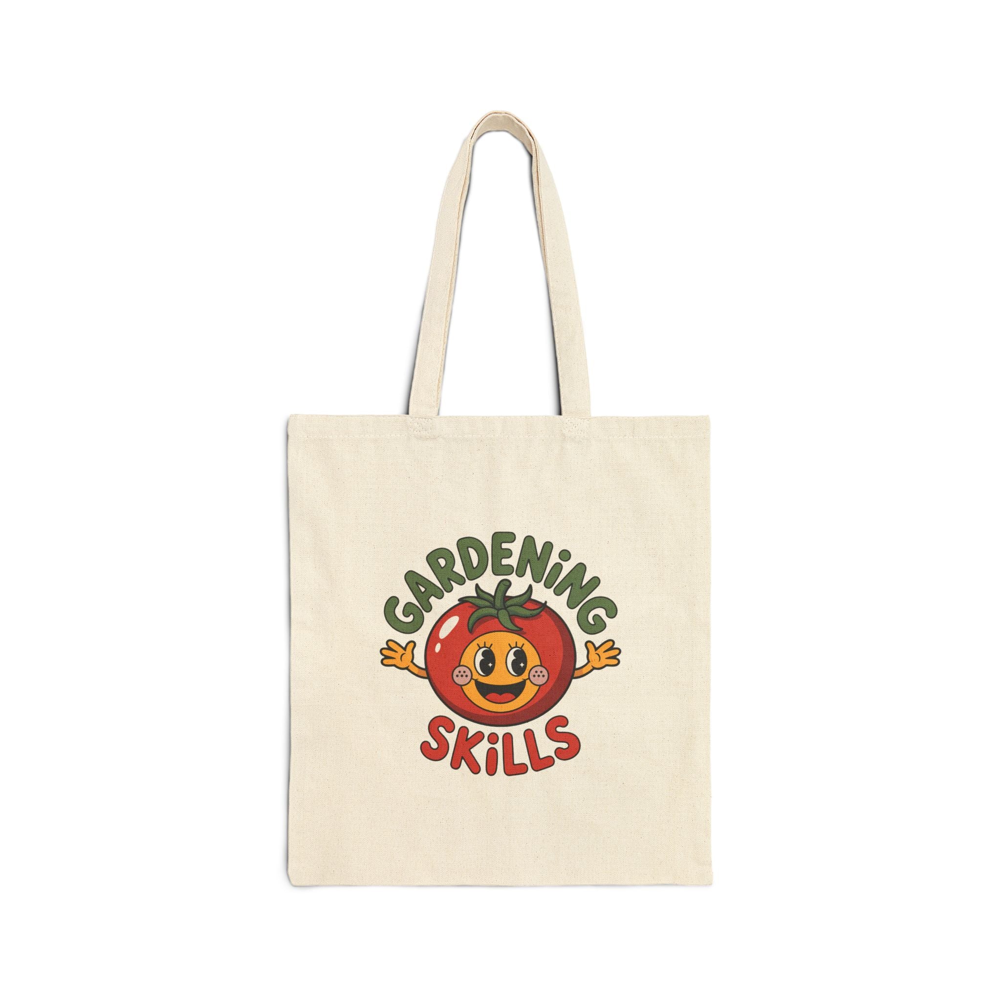 Tote Bag — Cute 'Gardening Skills' Tomato Graphic Eco Tote