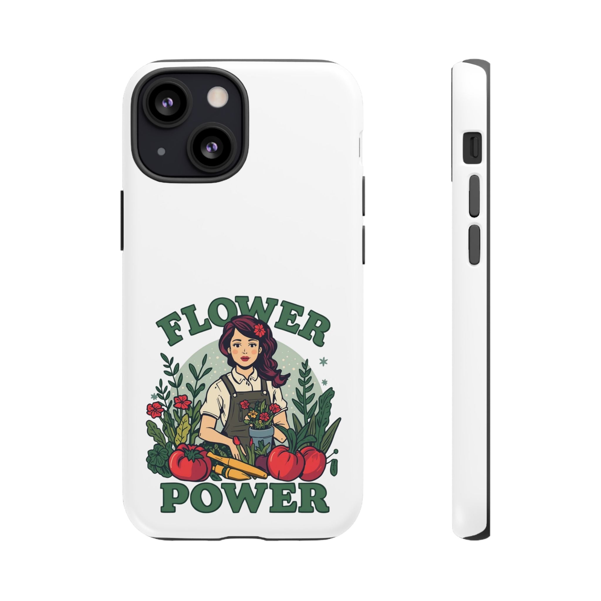 Phone Case - 'Flower Power' Retro Gardener Floral Protective Case