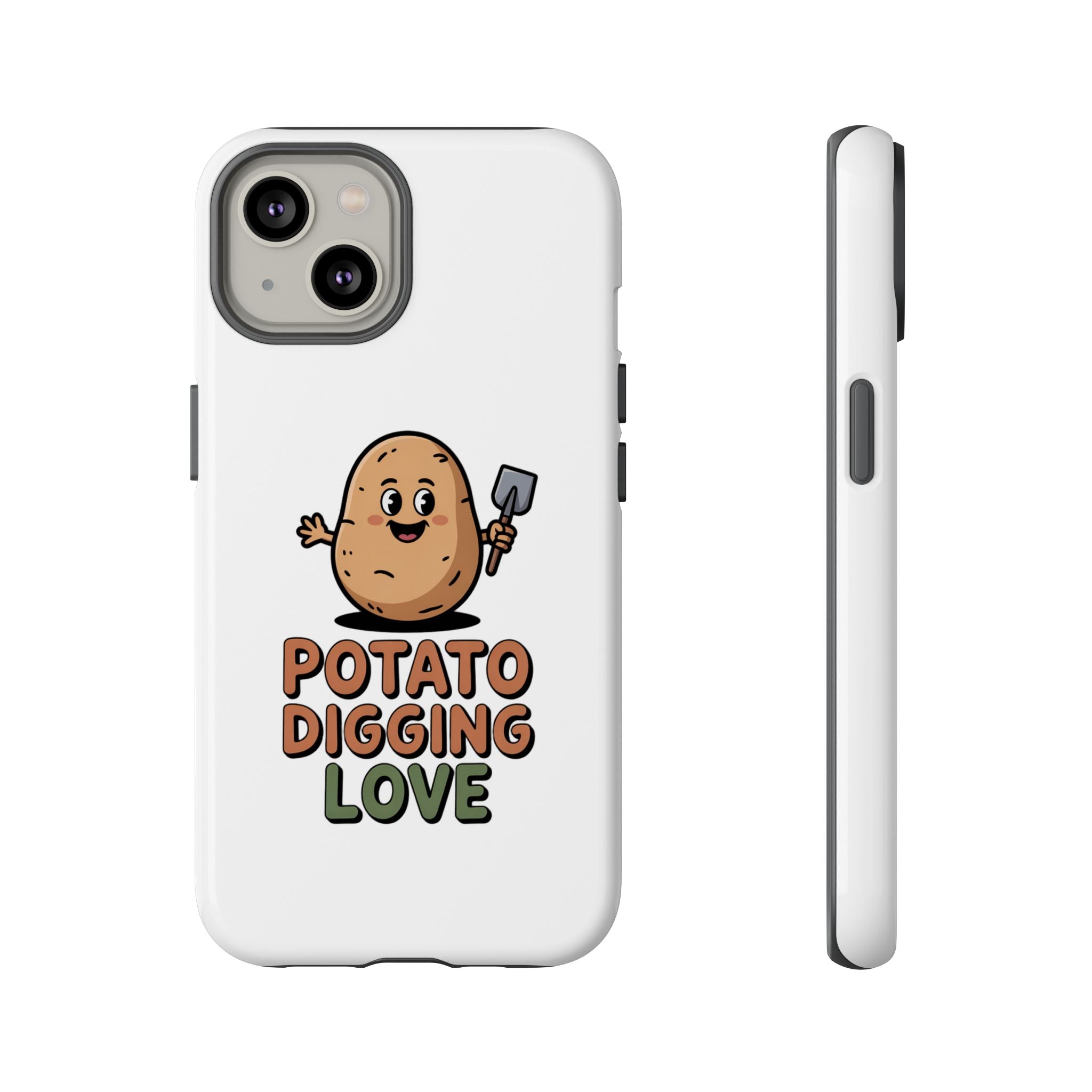 Phone Case — "Potato Digging Love" Cute Gardening Cartoon Protective Cover