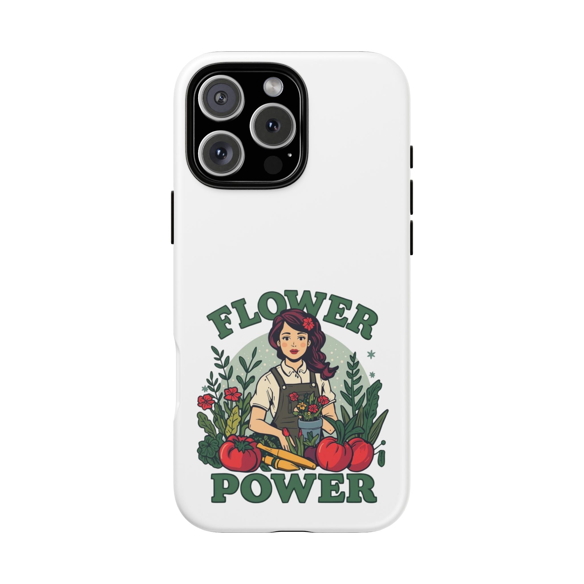 Phone Case - 'Flower Power' Retro Gardener Floral Protective Case