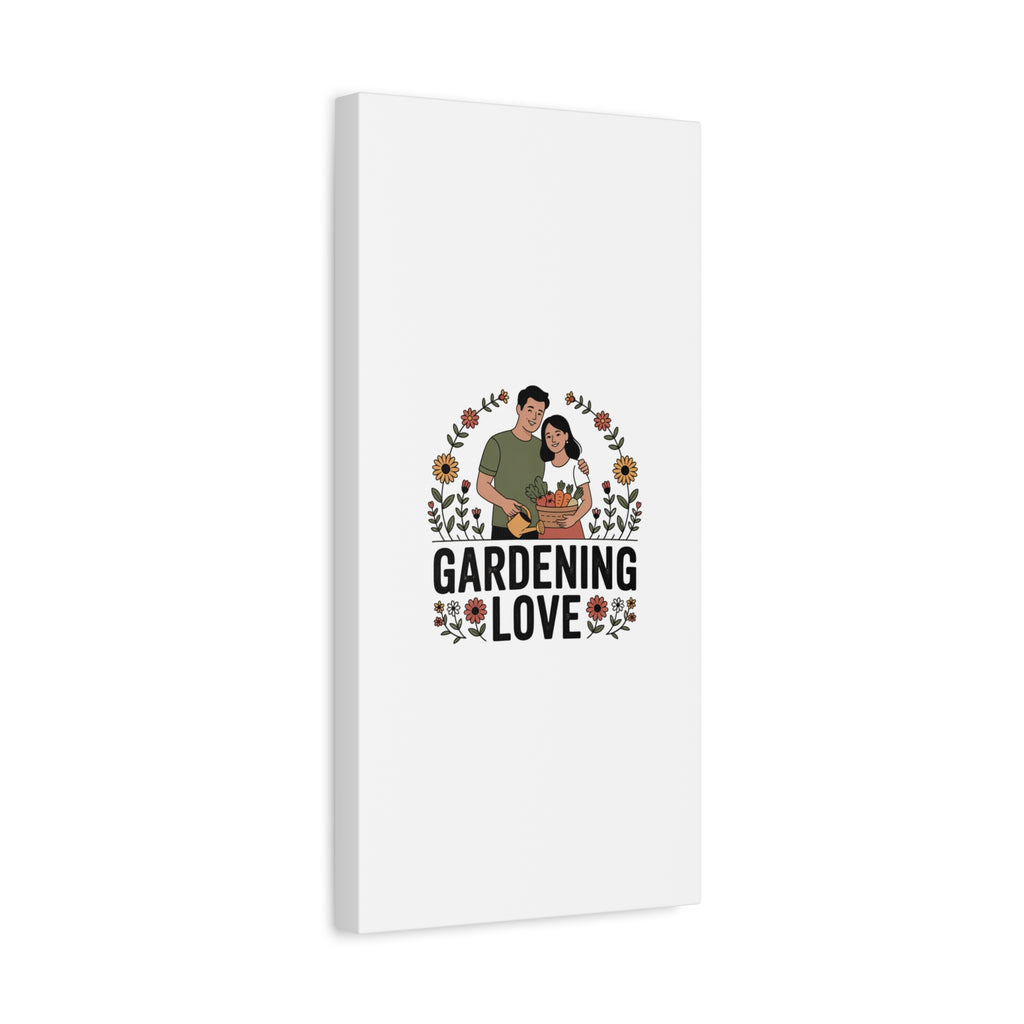 Gardening Love Canvas Print — Couple Gardening Wall Art