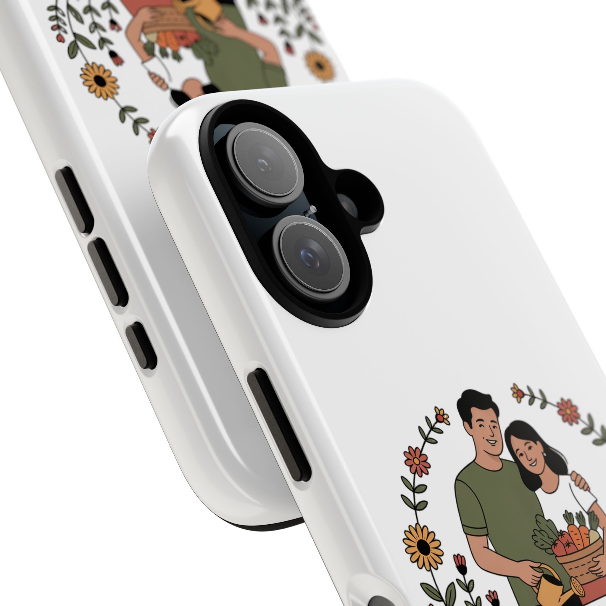 Gardening Love Phone Case — Floral Couple Protective Phone Cover