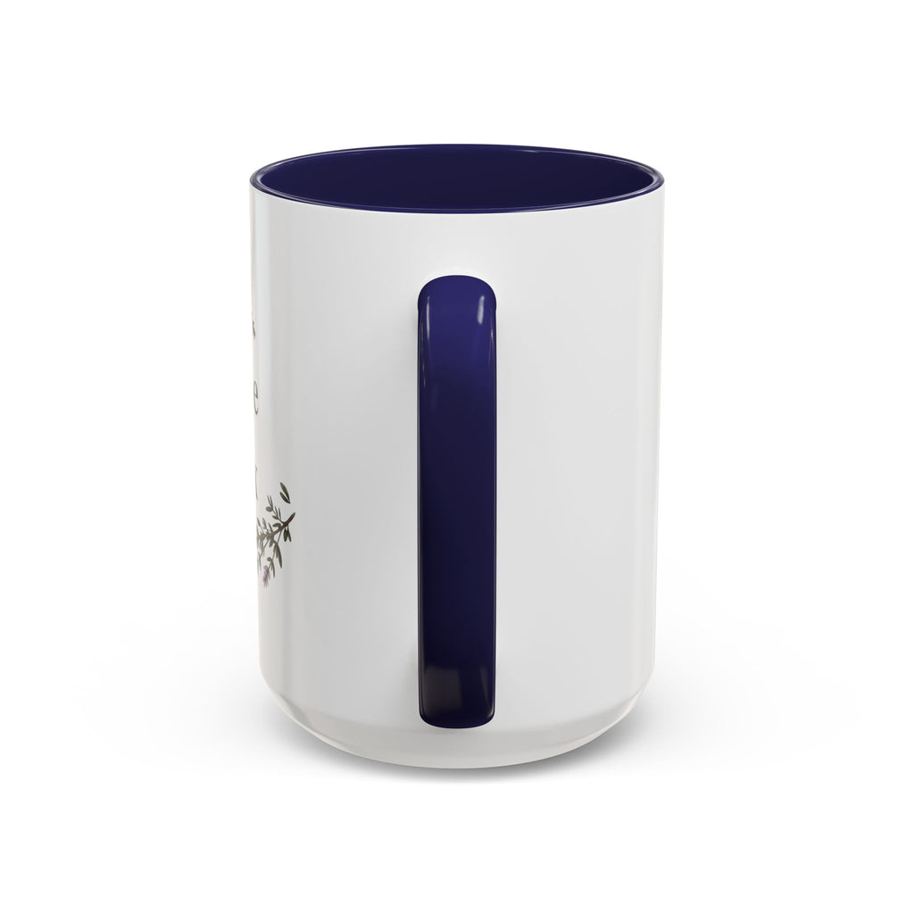 Thyme to Relax Accent Coffee Mug — Herbal Tea & Coffee Cup, Floral Kitchen Gift