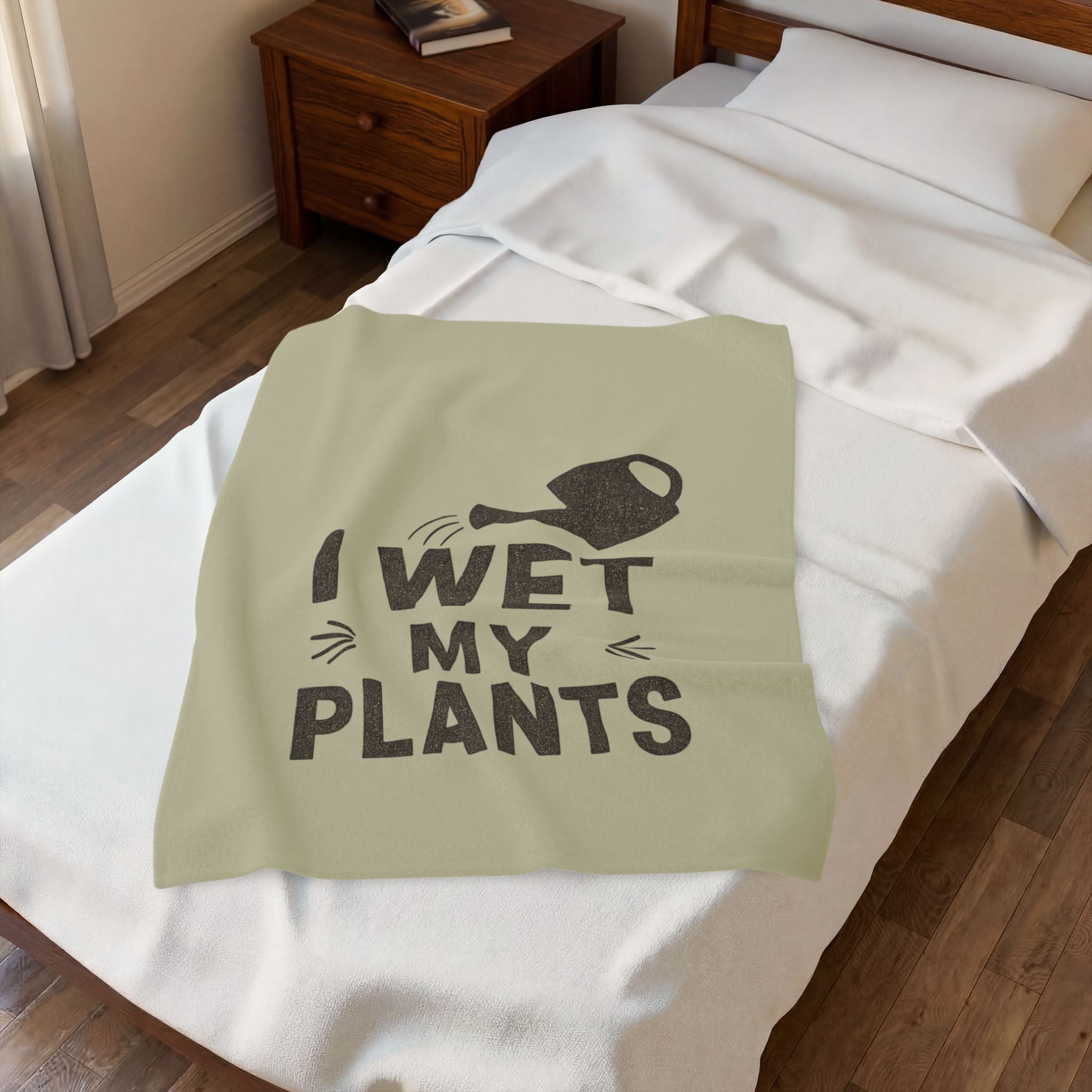 I Wet My Plants Velveteen Plush Blanket – Funny Plant Lover Throw