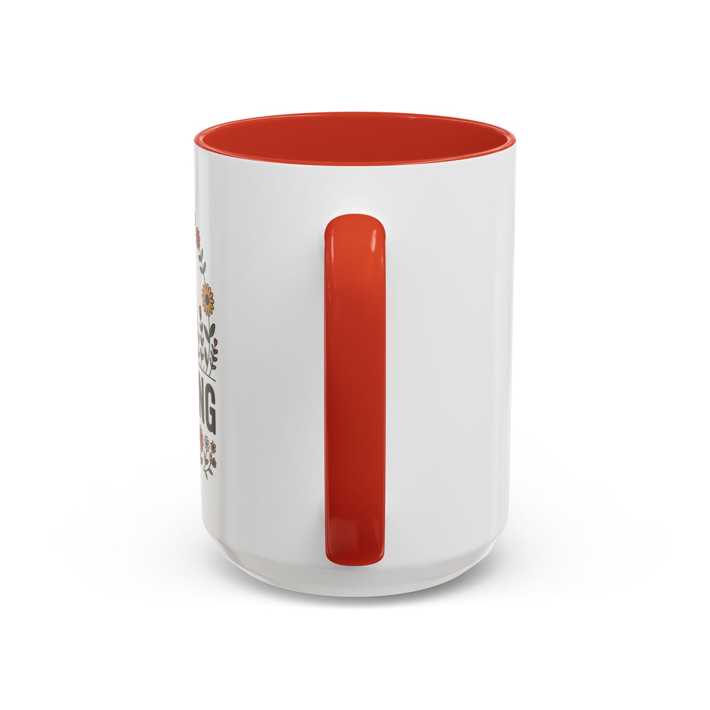Gardening Love Accent Coffee Mug – Cute Couple Floral Gardeners (11/15oz)