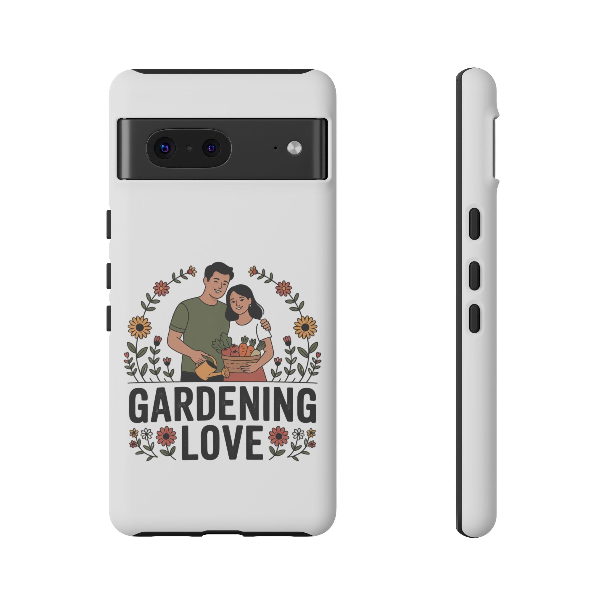 Gardening Love Phone Case — Floral Couple Protective Phone Cover