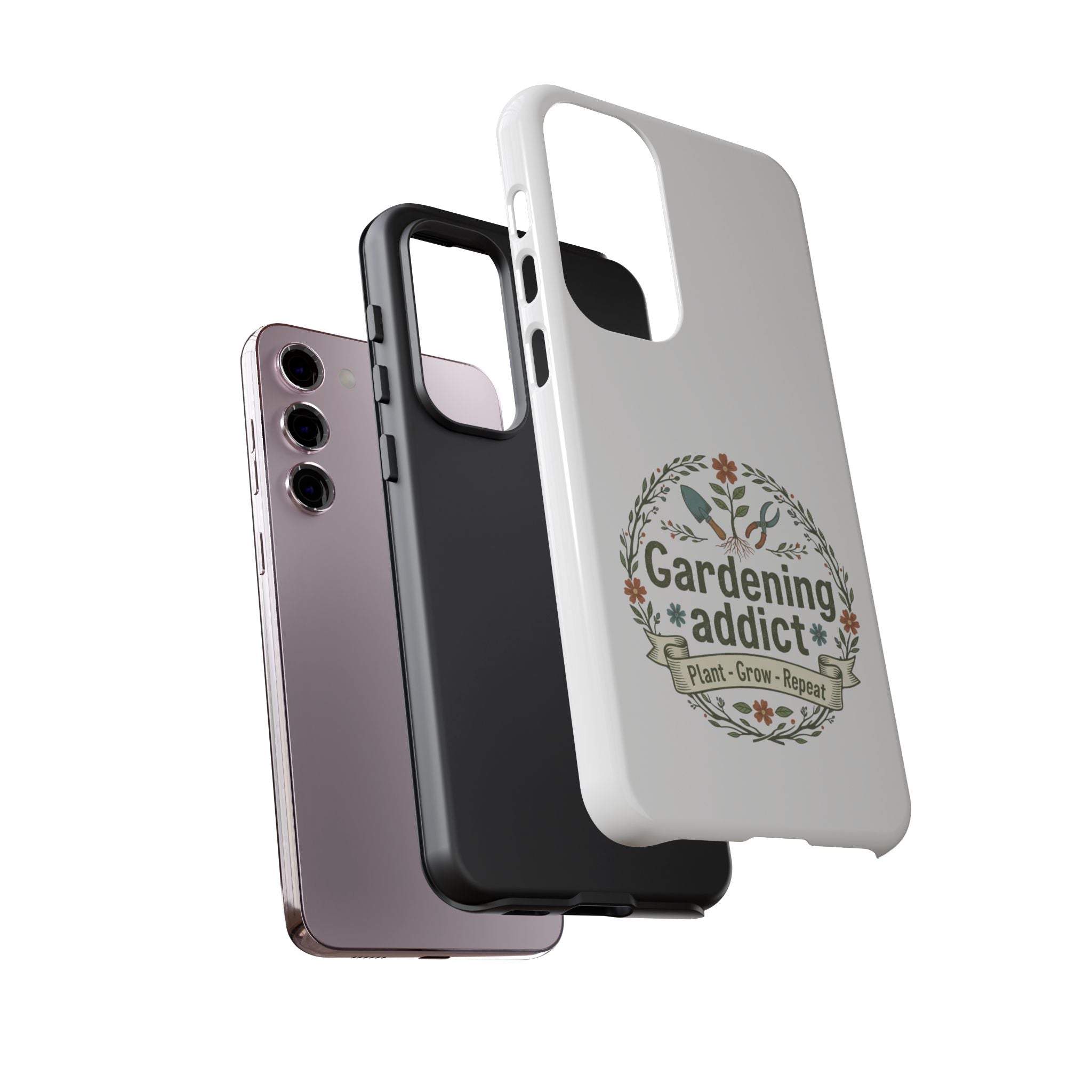 Phone Case — Gardening Addict "Plant • Grow • Repeat" Floral Garden Phone Cover