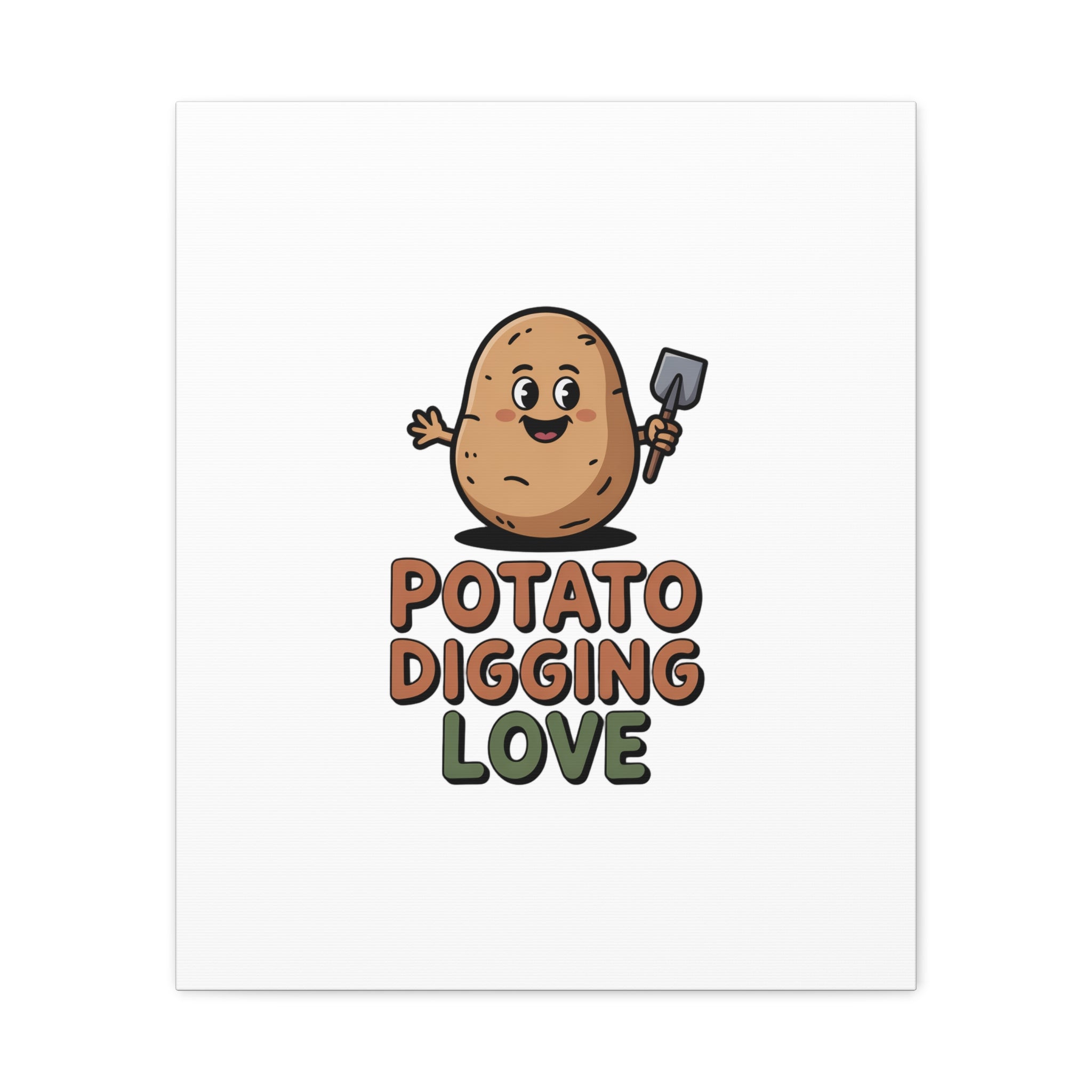 Potato Digging Love Canvas Print
