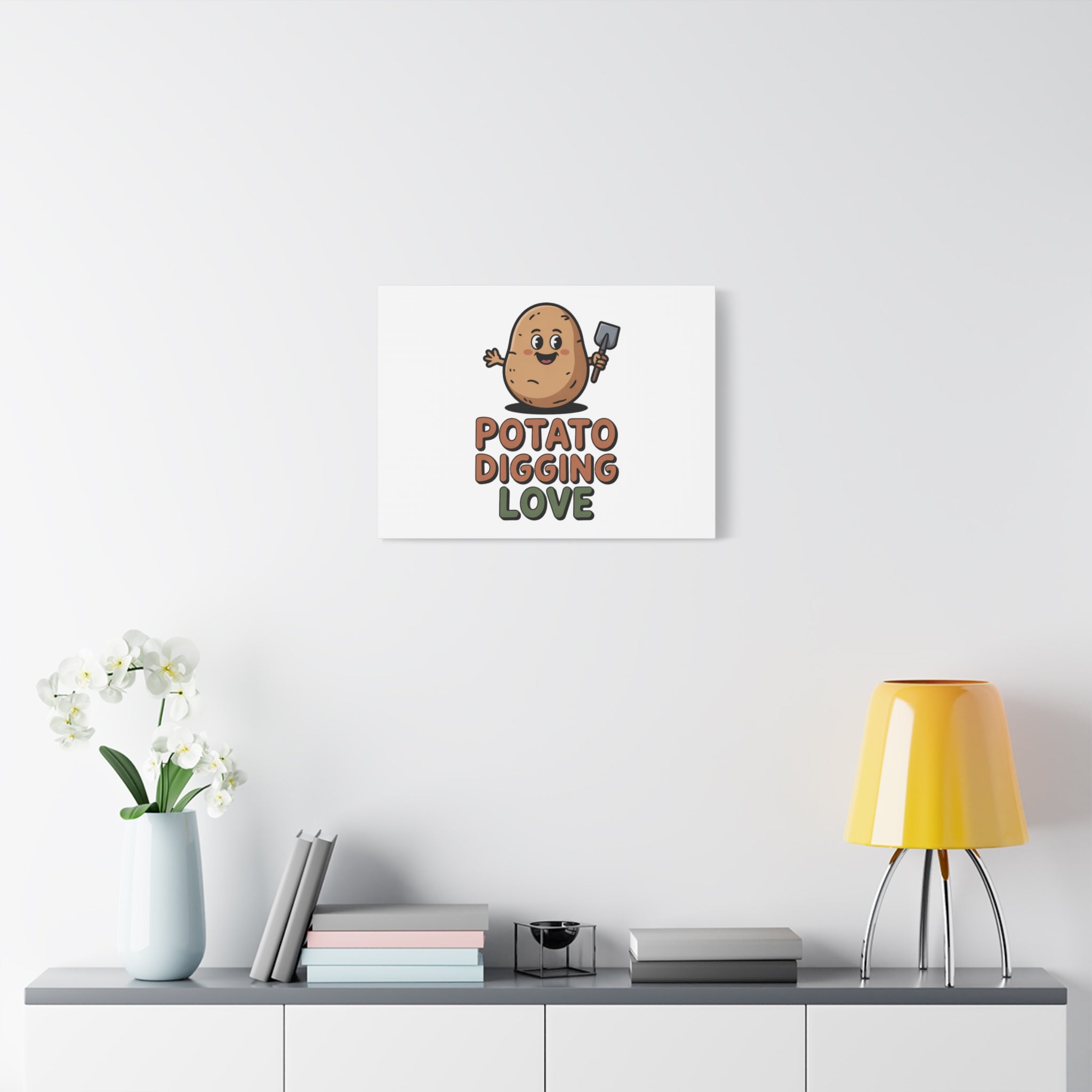 Potato Digging Love Canvas Print