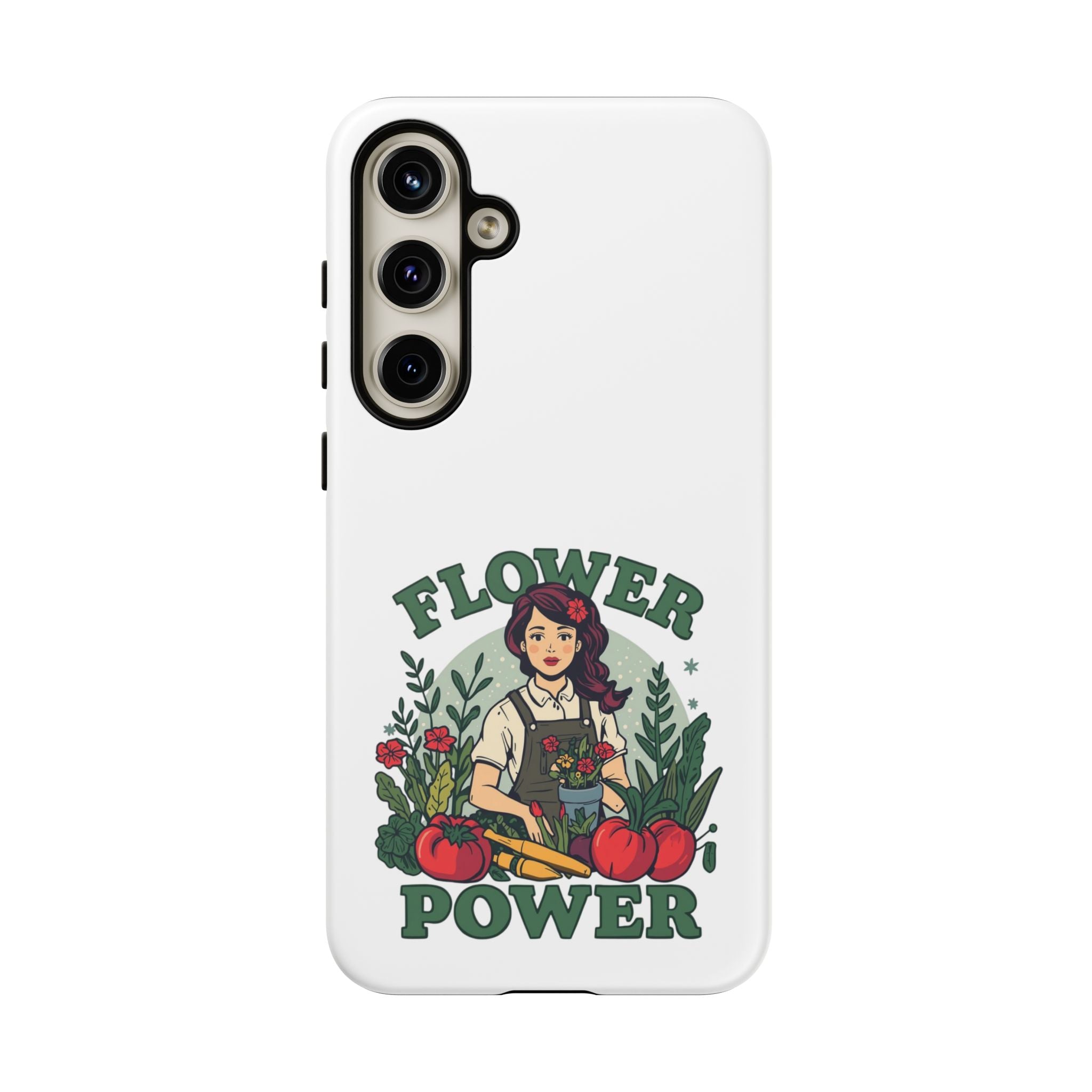 Phone Case - 'Flower Power' Retro Gardener Floral Protective Case