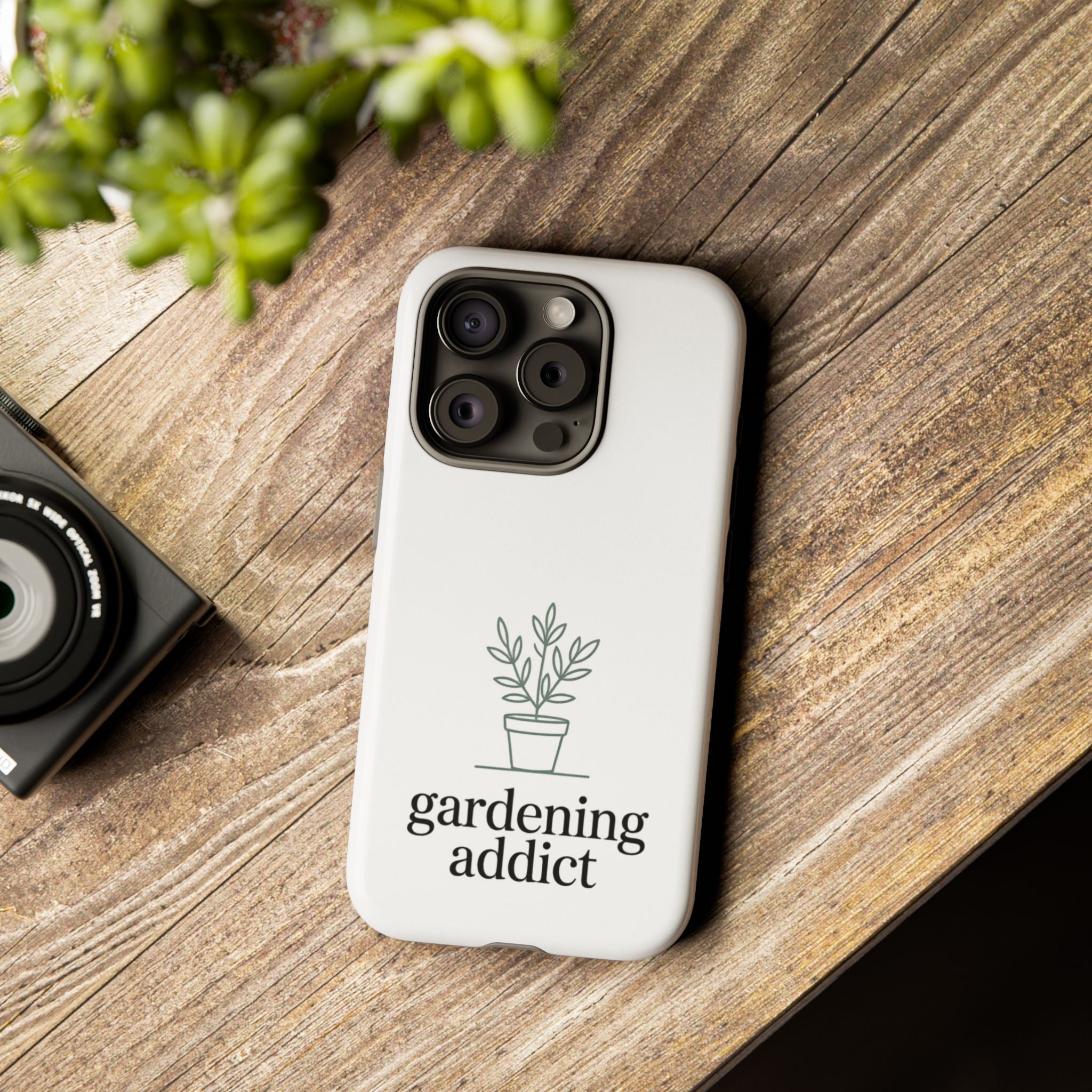 Phone Case — 'gardening addict' Minimal Plant Design