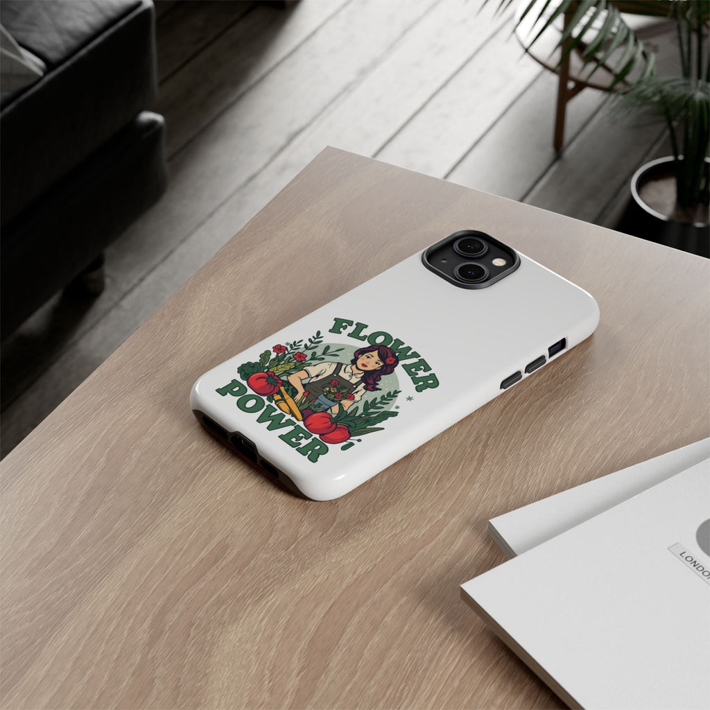 Phone Case - 'Flower Power' Retro Gardener Floral Protective Case