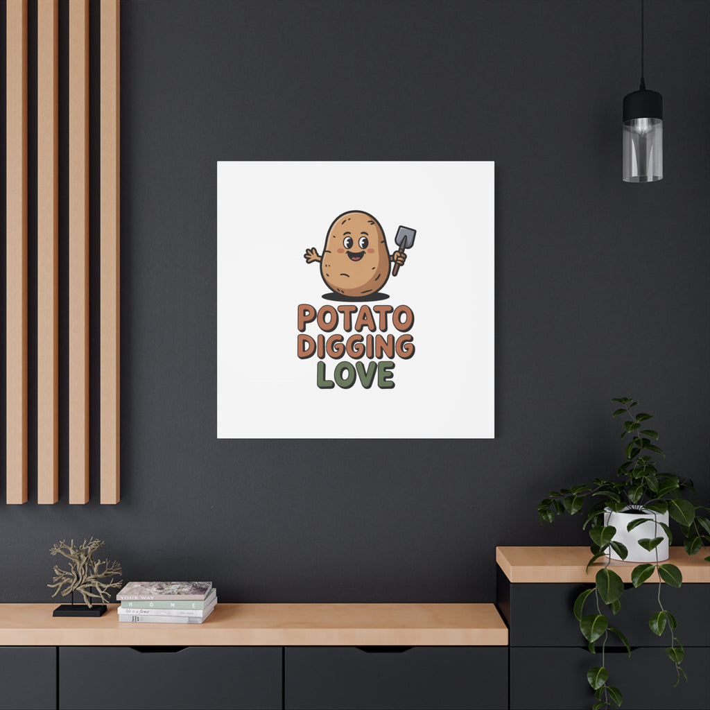 Potato Digging Love Canvas Print