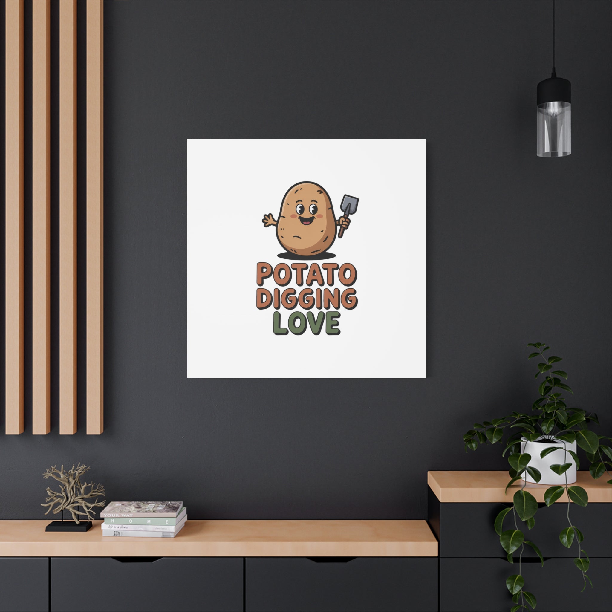 Potato Digging Love Canvas Print
