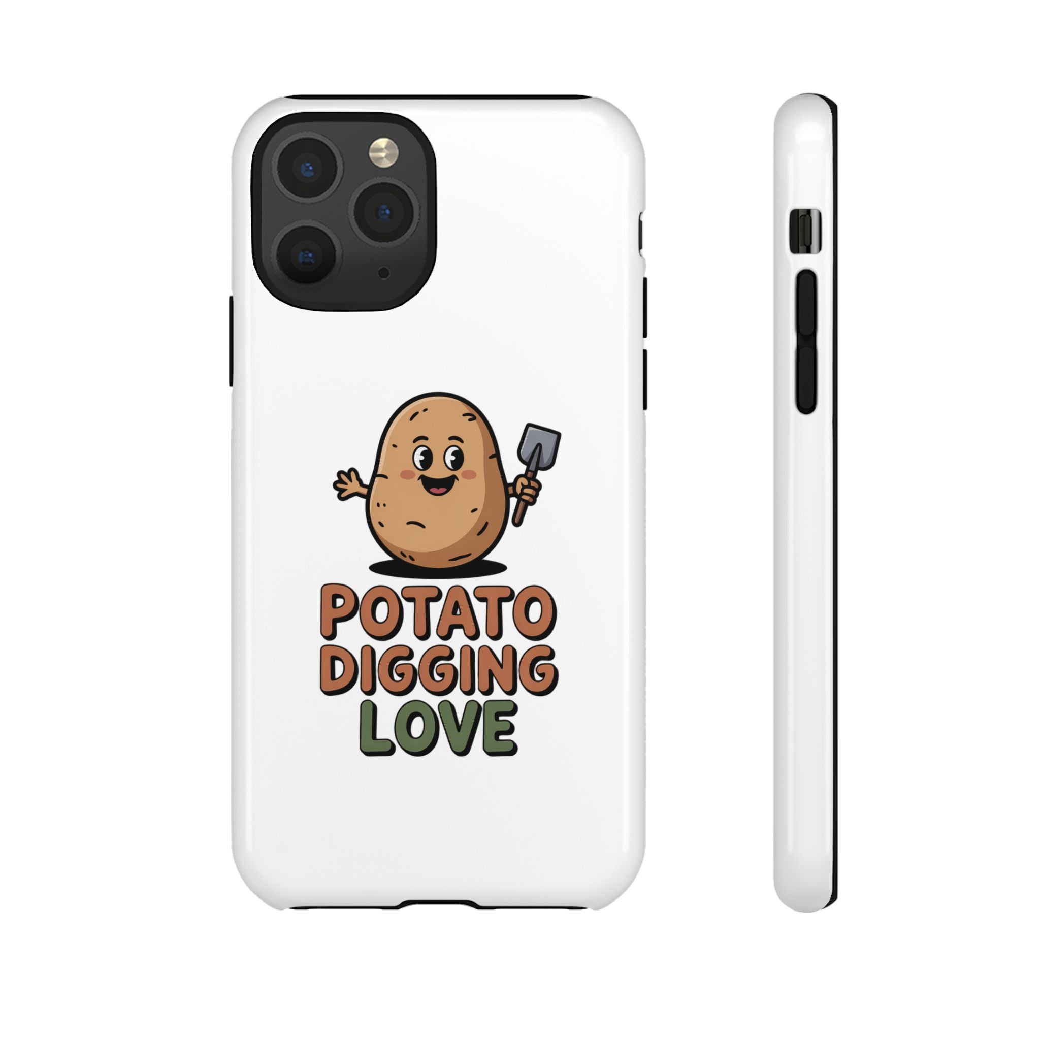 Phone Case — "Potato Digging Love" Cute Gardening Cartoon Protective Cover