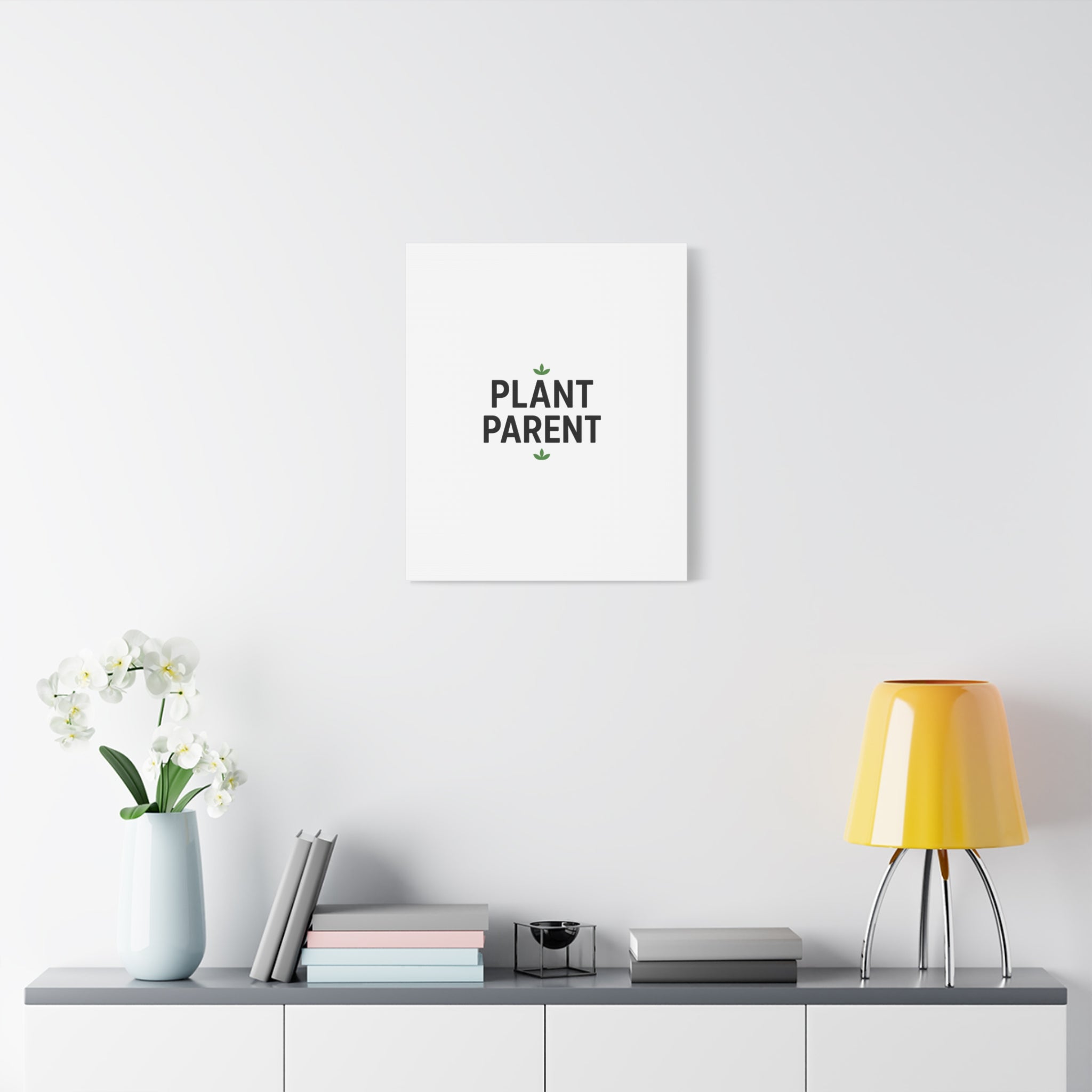 Plant Parent Canvas Wall Art — Minimalist Botanical Typography Print