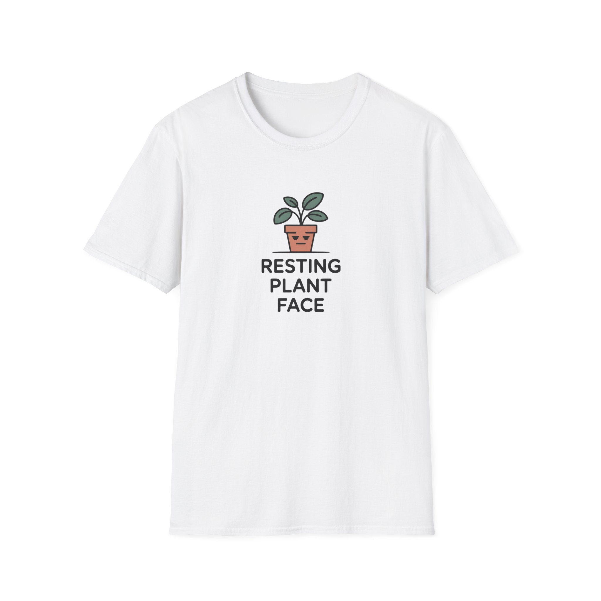 Resting Plant Face T-Shirt — Cute Plant Lover Graphic Tee