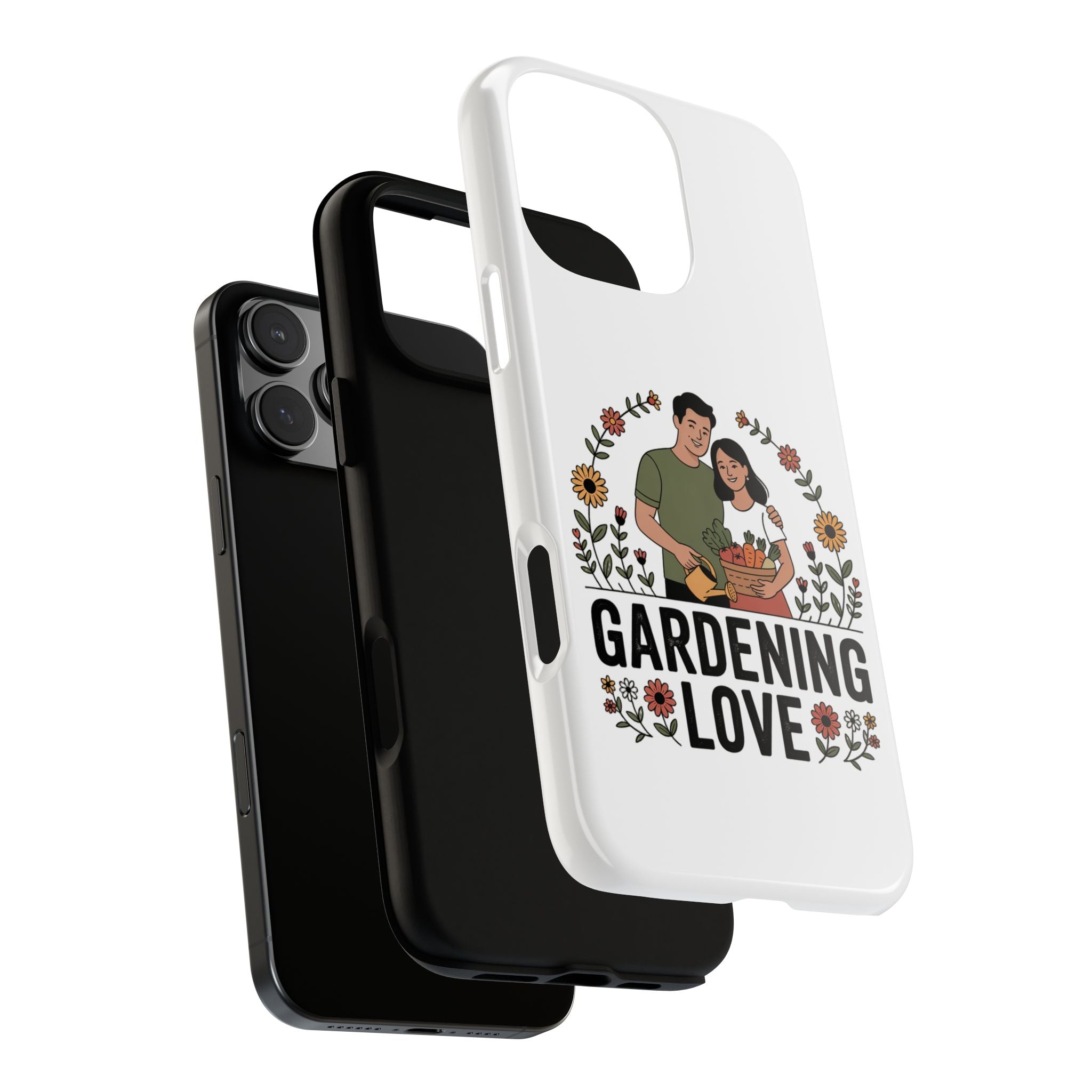 Gardening Love Phone Case — Floral Couple Protective Phone Cover
