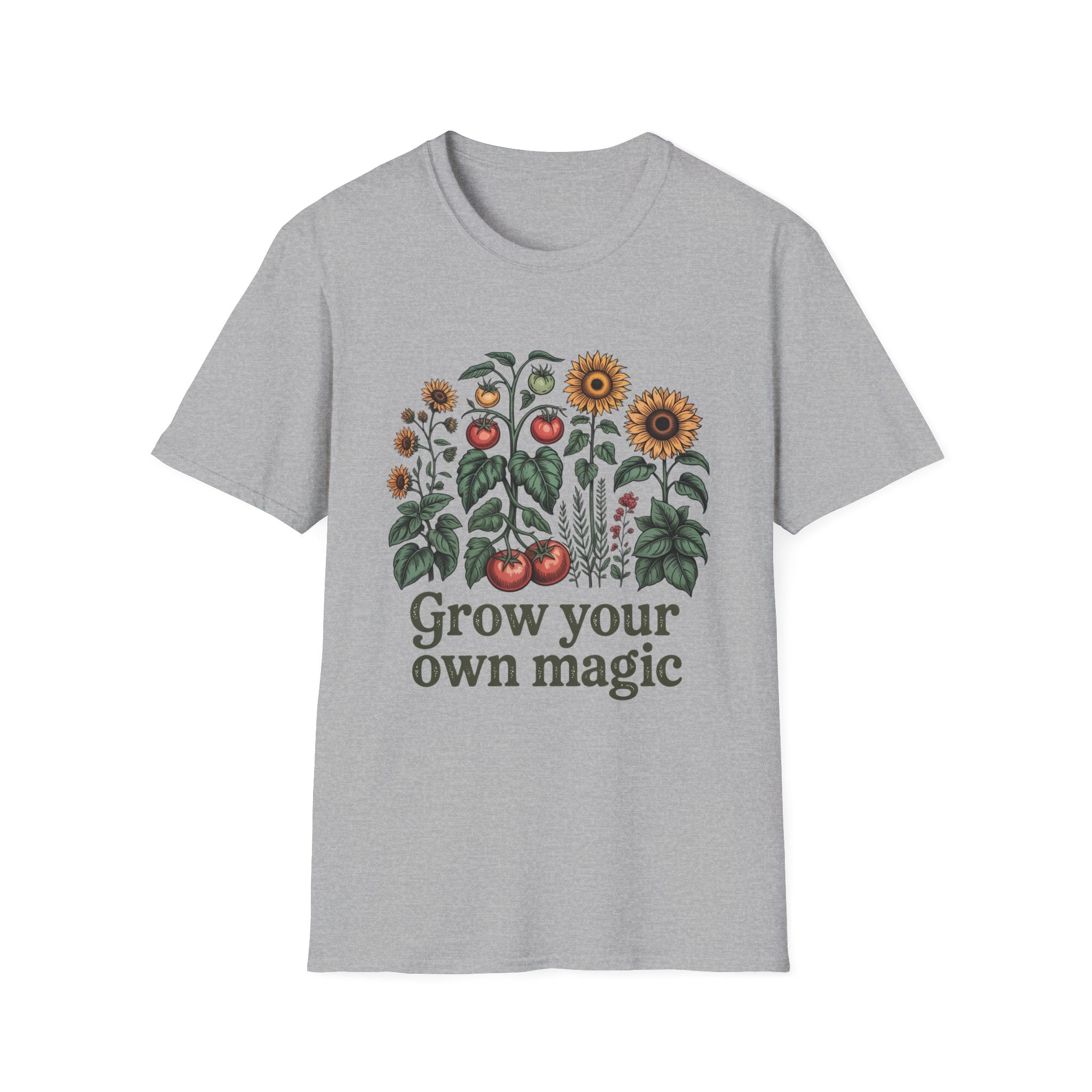 T-Shirt — Grow Your Own Magic Sunflower & Tomato Garden Tee