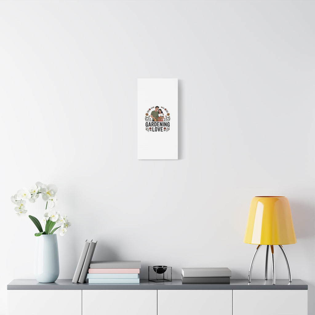 Gardening Love Canvas Print — Couple Gardening Wall Art