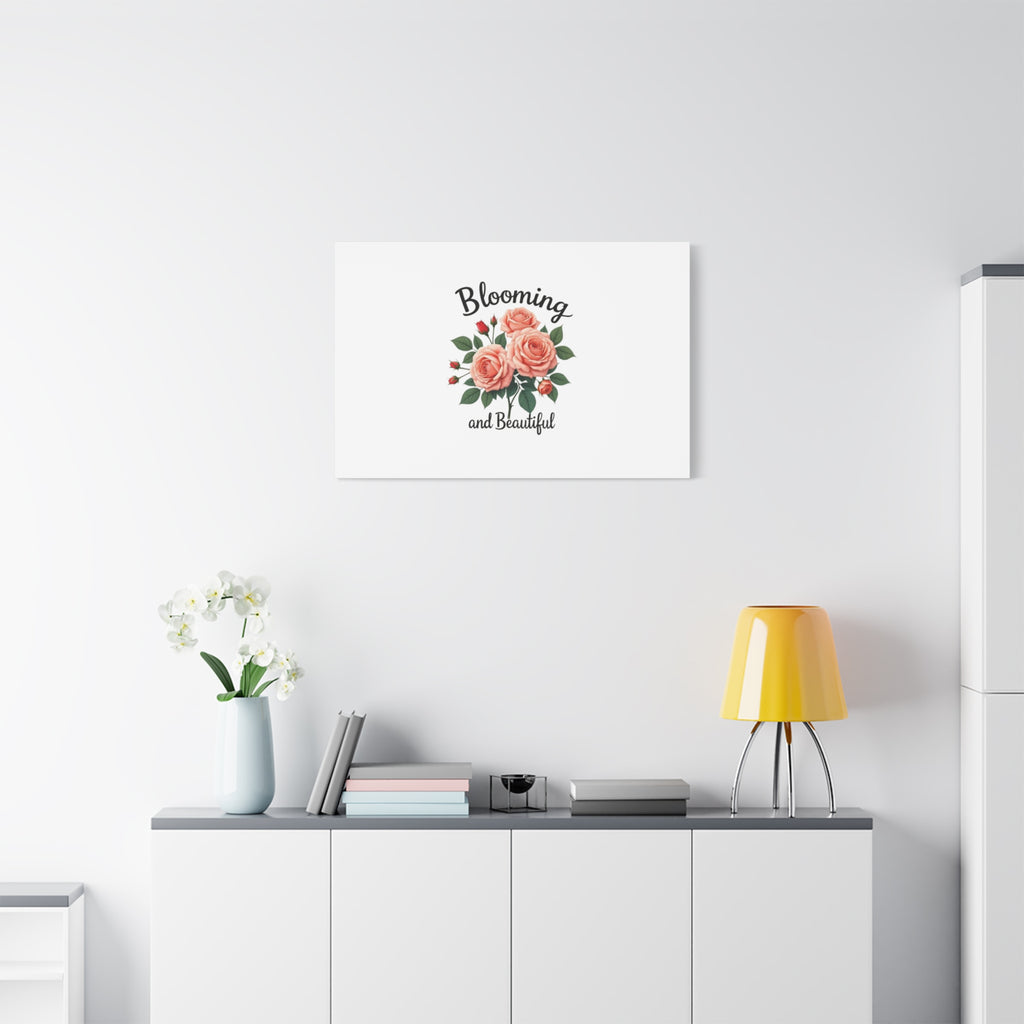 Blooming and Beautiful Rose Bouquet Canvas Wall Art