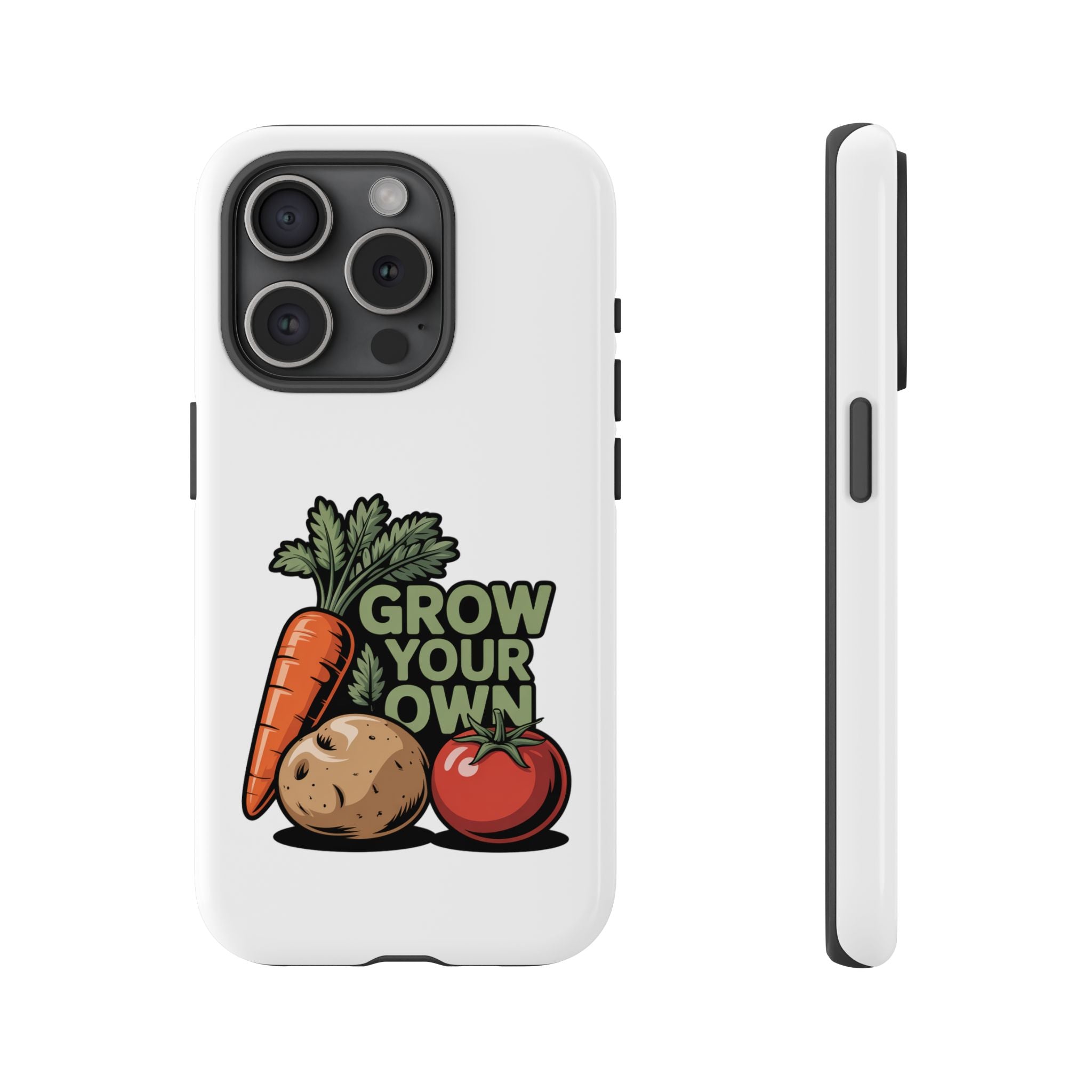 Grow Your Own Vegetables Phone Case — Gardening Carrot Potato Tomato Design