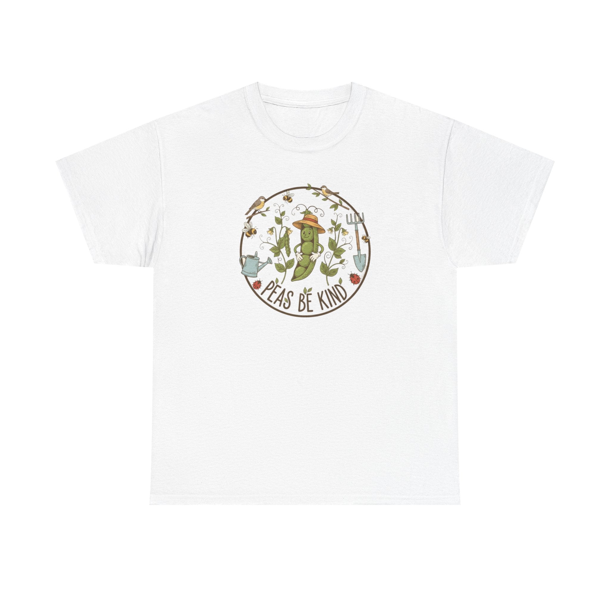 T-Shirt — "Peas Be Kind" Cute Garden Pea Illustration Tee