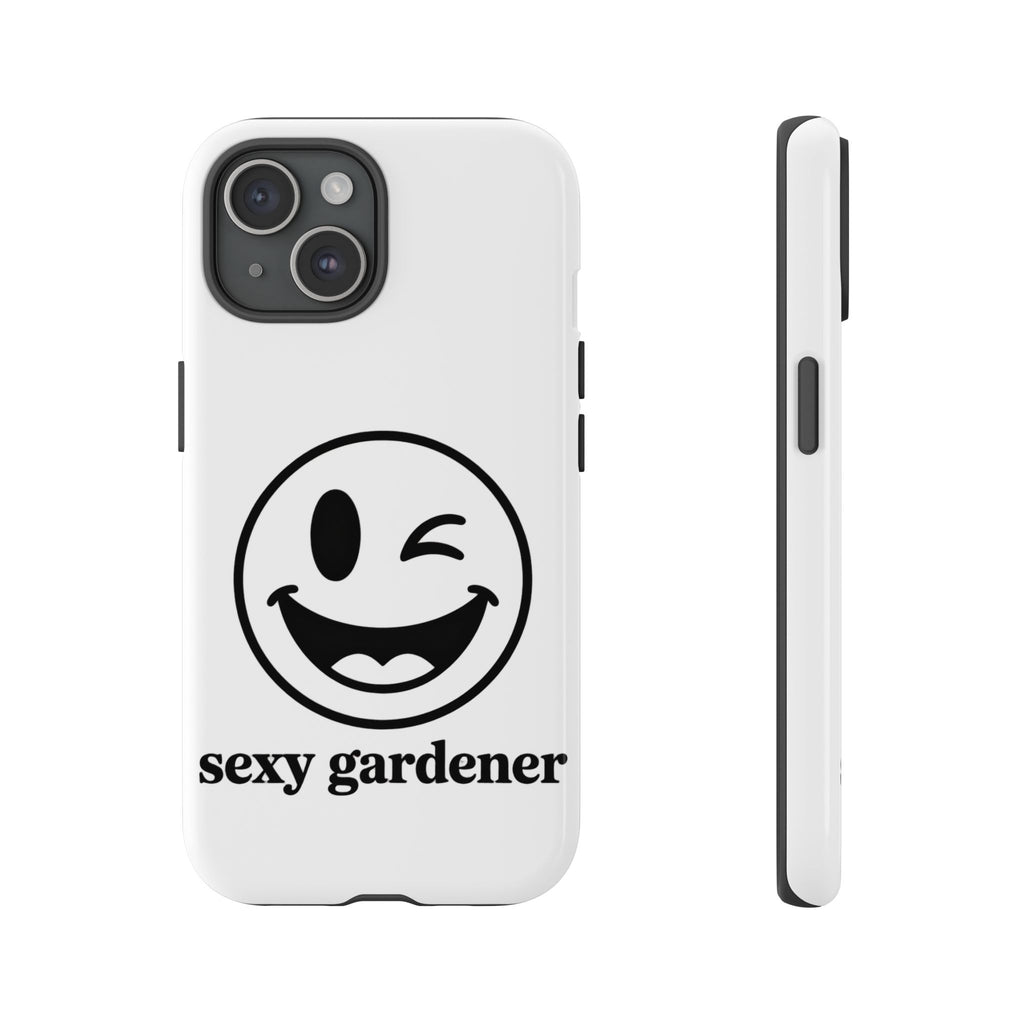 Phone Case — Winking Smiley “sexy gardener” Graphic