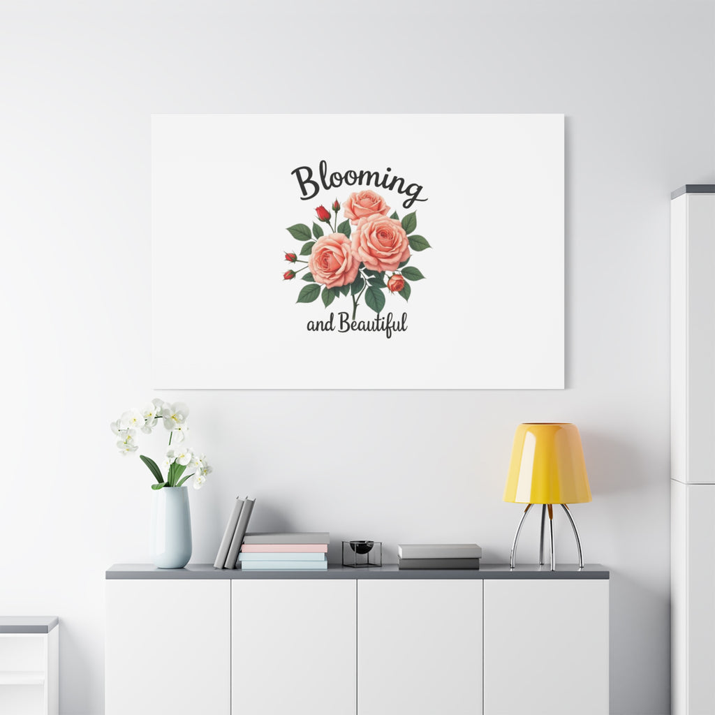 Blooming and Beautiful Rose Bouquet Canvas Wall Art