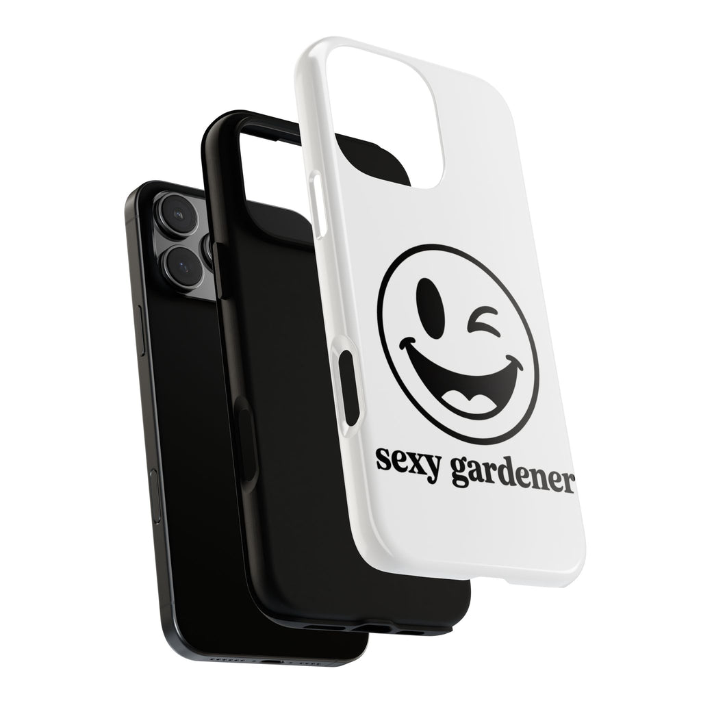 Phone Case — Winking Smiley “sexy gardener” Graphic
