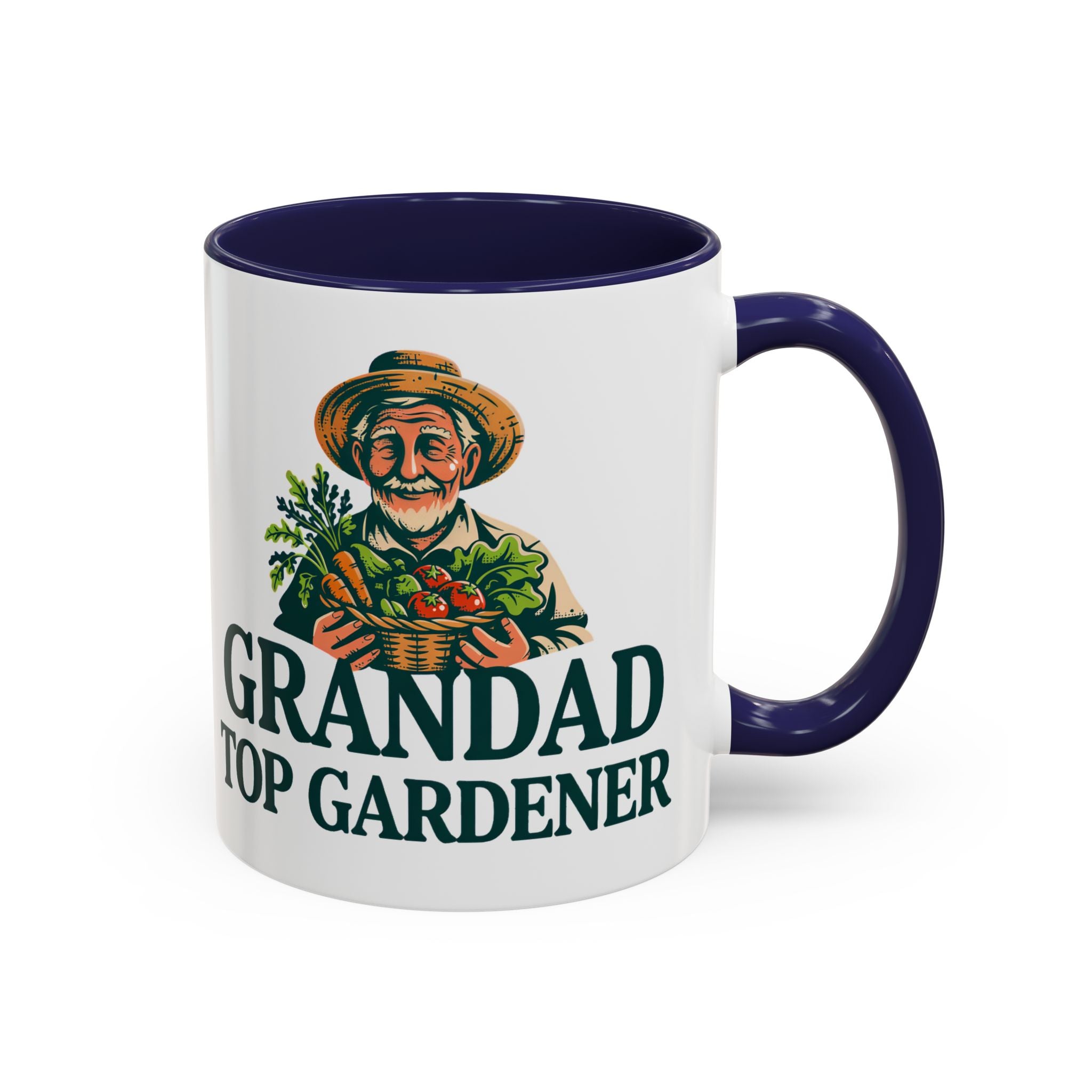 Grandad Top Gardener Accent Coffee Mug — 11/15oz Gift for Gardeners