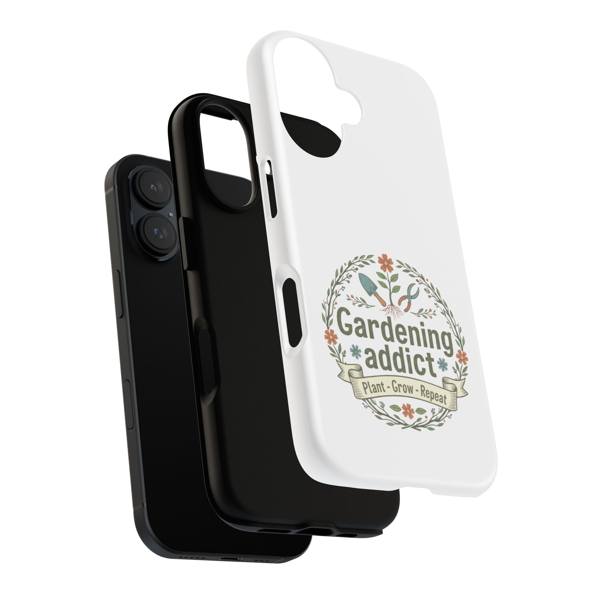 Phone Case — Gardening Addict "Plant • Grow • Repeat" Floral Garden Phone Cover