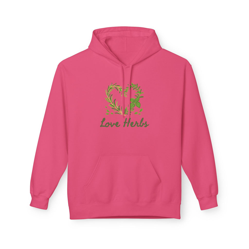 Herbal Heart Hoodie — "Love Herbs" Botanical Graphic Hoodie