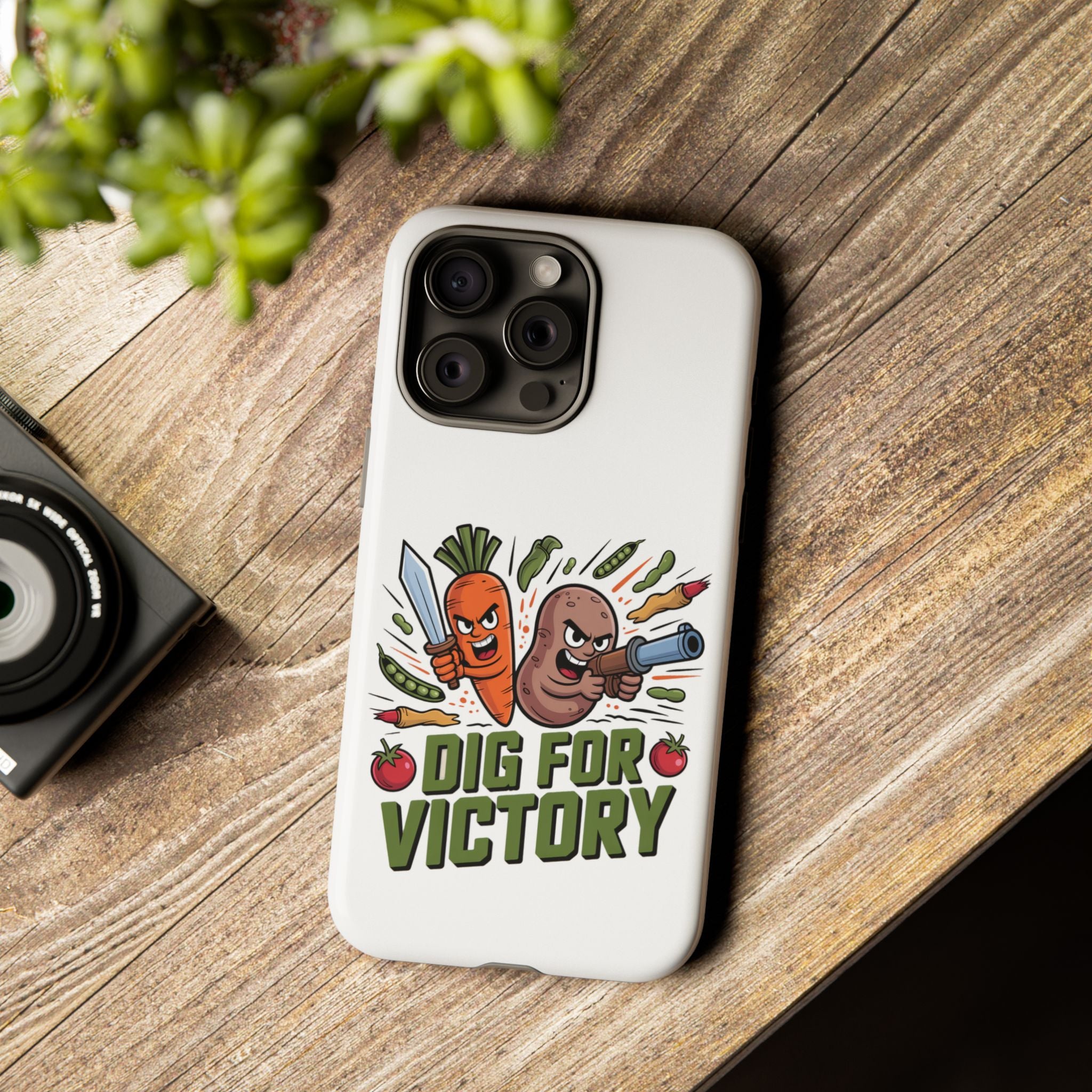 Phone Case — 'Dig For Victory' Veggie Combat Garden Design