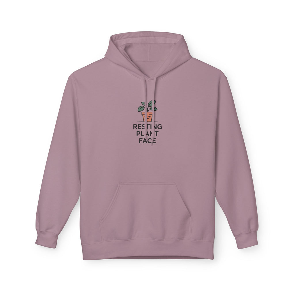 Resting Plant Face Hoodie — Cute Plant Lover Graphic Pullover