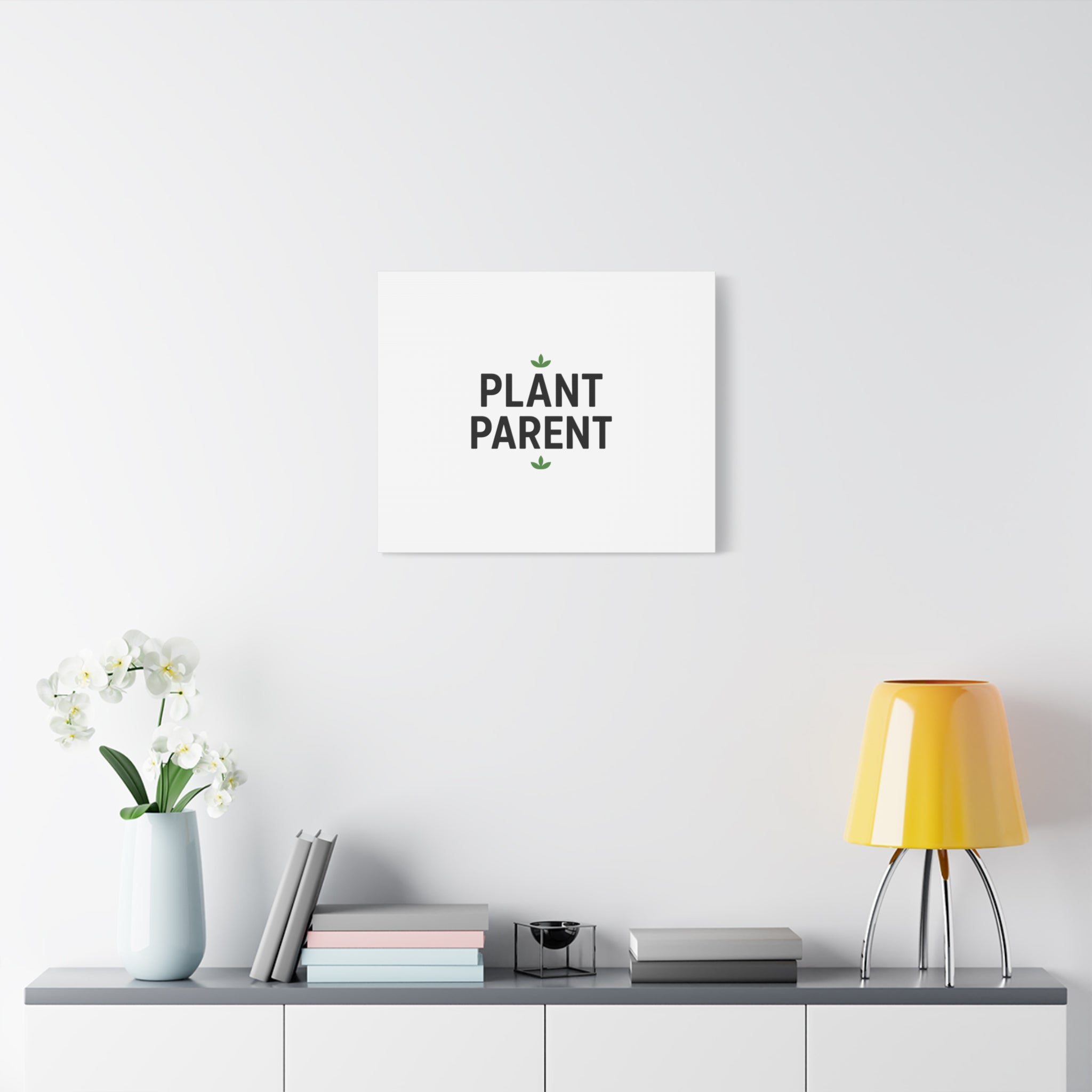 Plant Parent Canvas Wall Art — Minimalist Botanical Typography Print