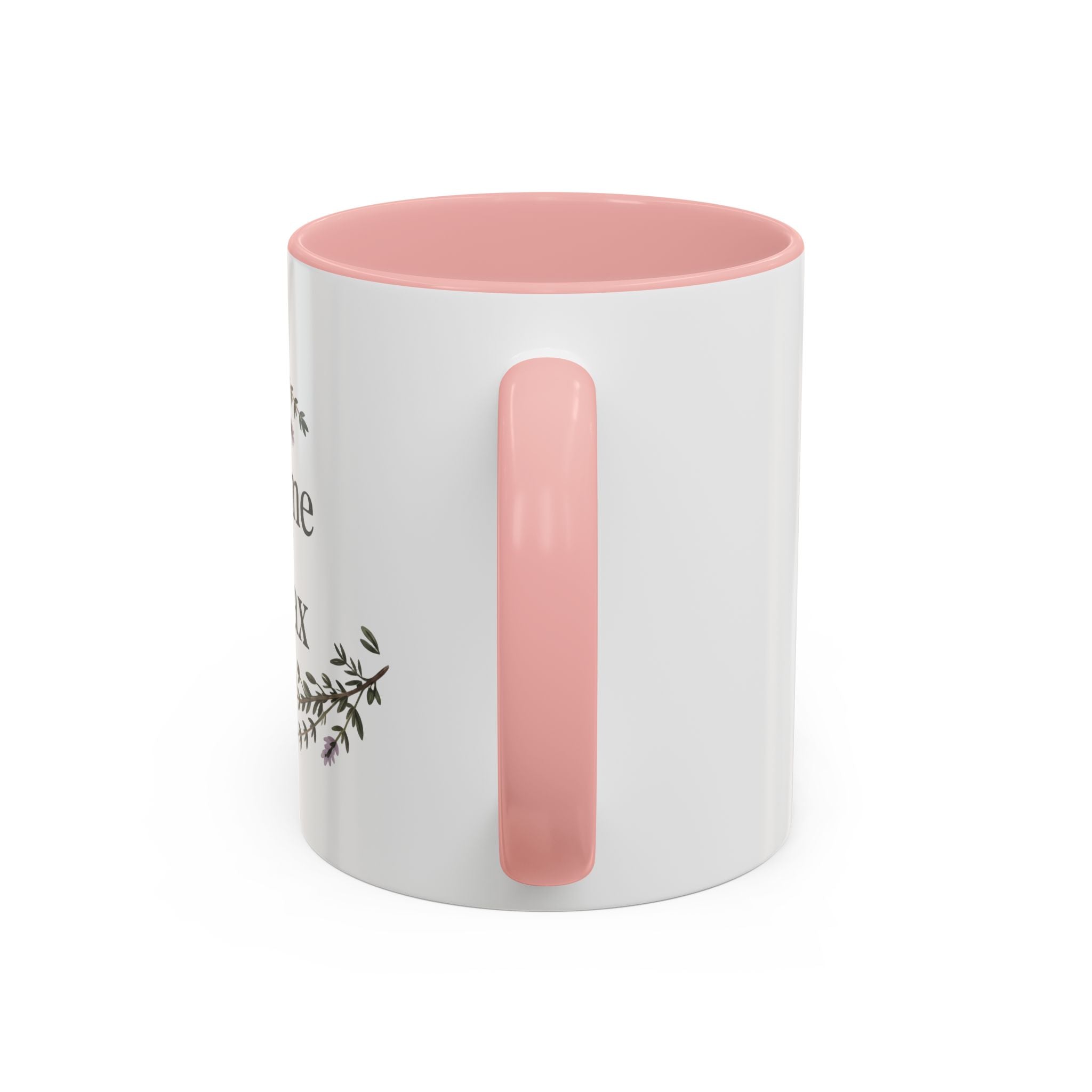 Thyme to Relax Accent Coffee Mug — Herbal Tea & Coffee Cup, Floral Kitchen Gift