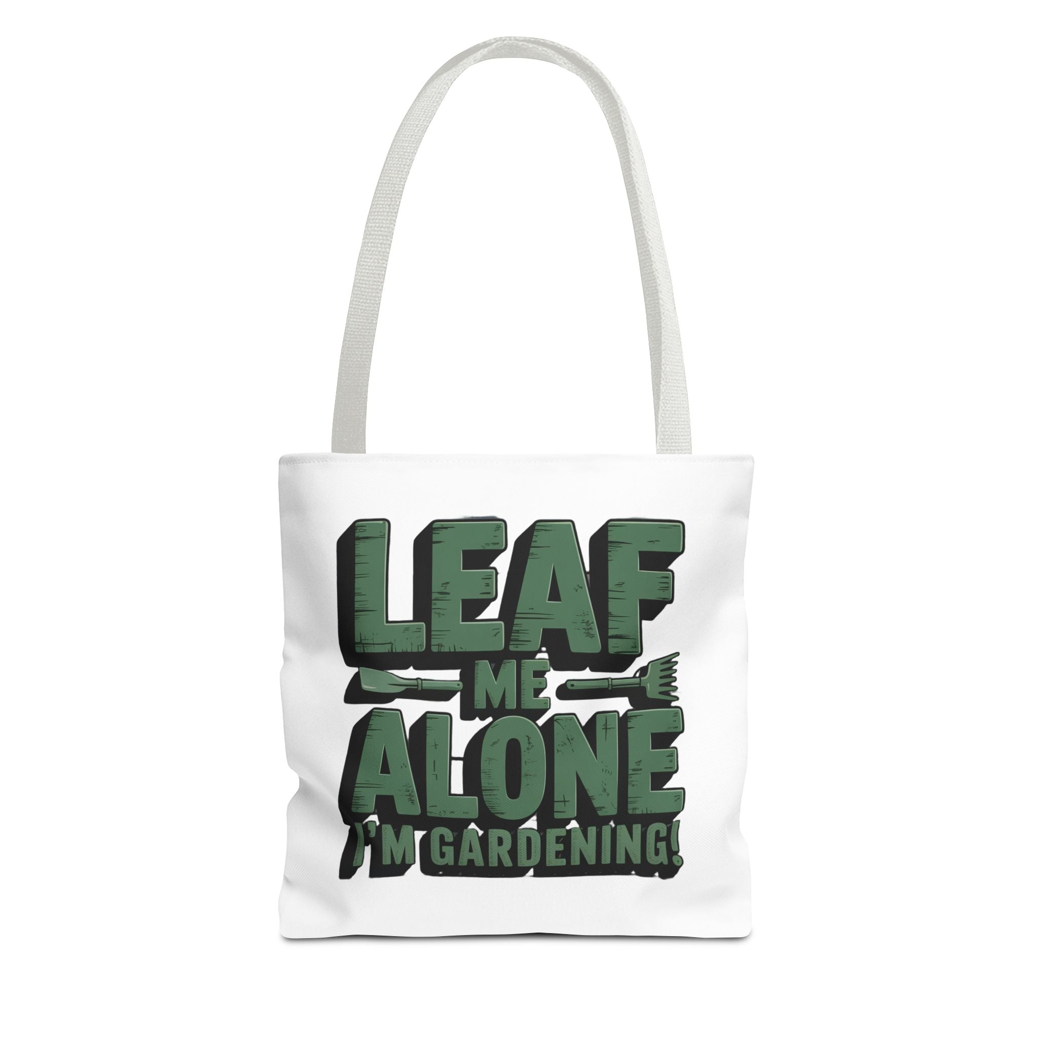 Gardening Tote Bag — "Leaf Me Alone I'm Gardening" Funny Plant Lover Tote