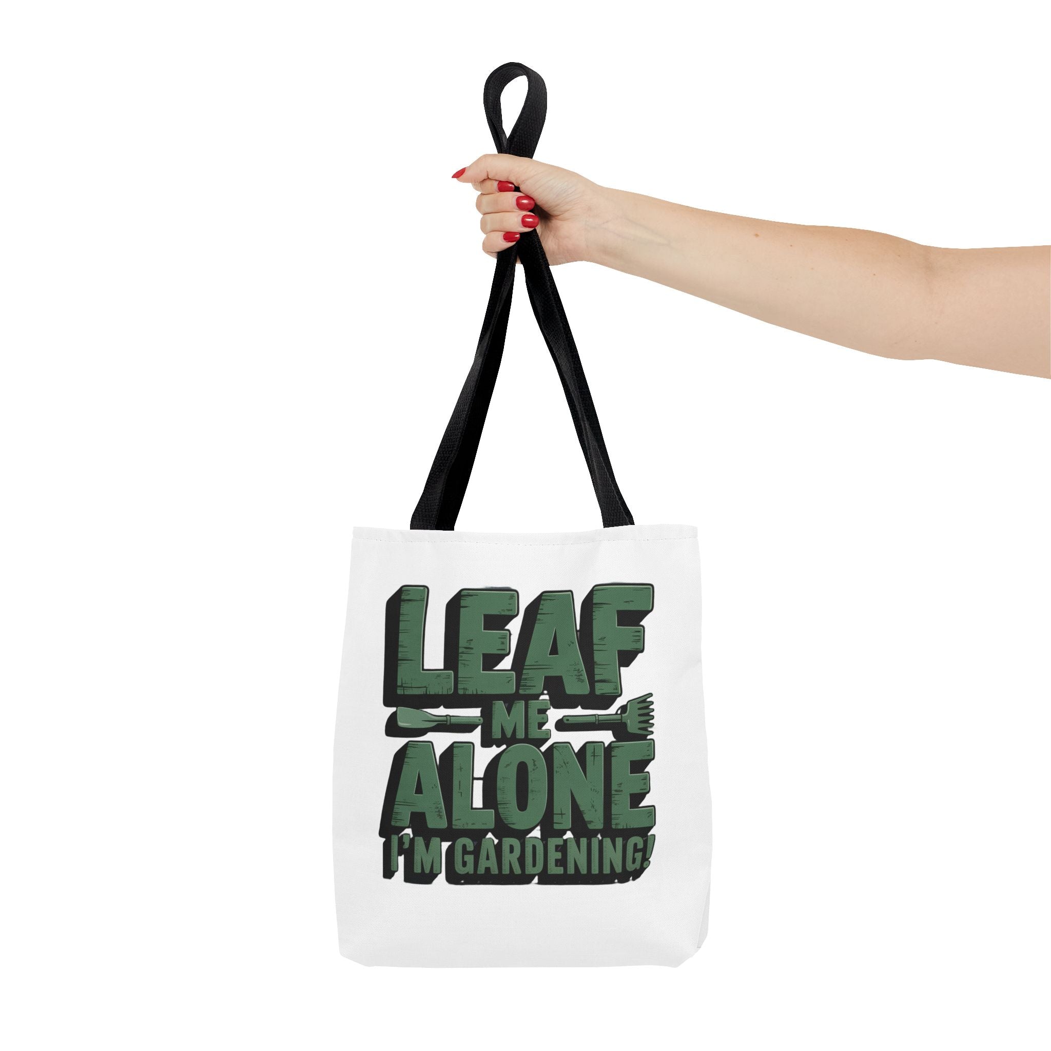 Gardening Tote Bag — "Leaf Me Alone I'm Gardening" Funny Plant Lover Tote