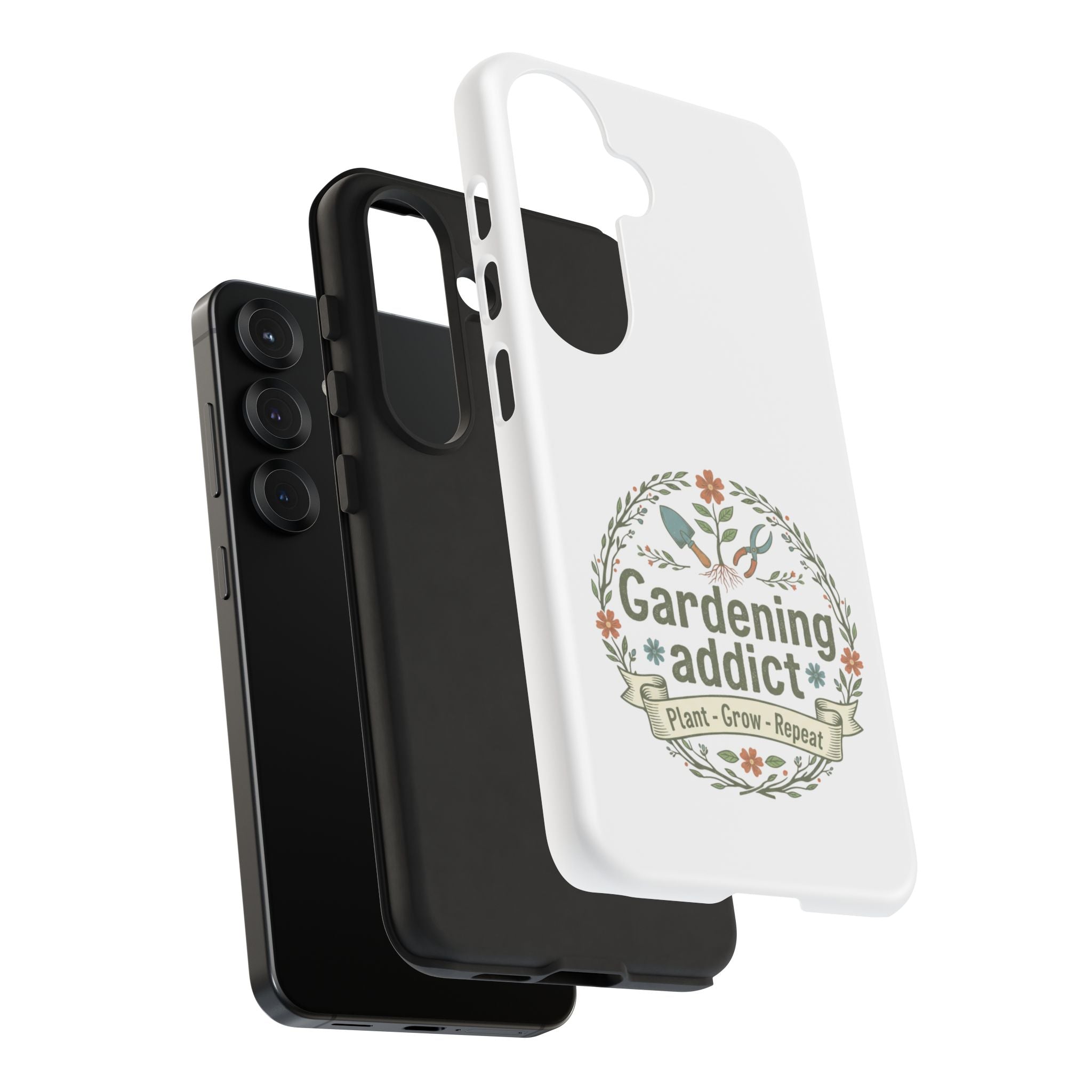 Phone Case — Gardening Addict "Plant • Grow • Repeat" Floral Garden Phone Cover