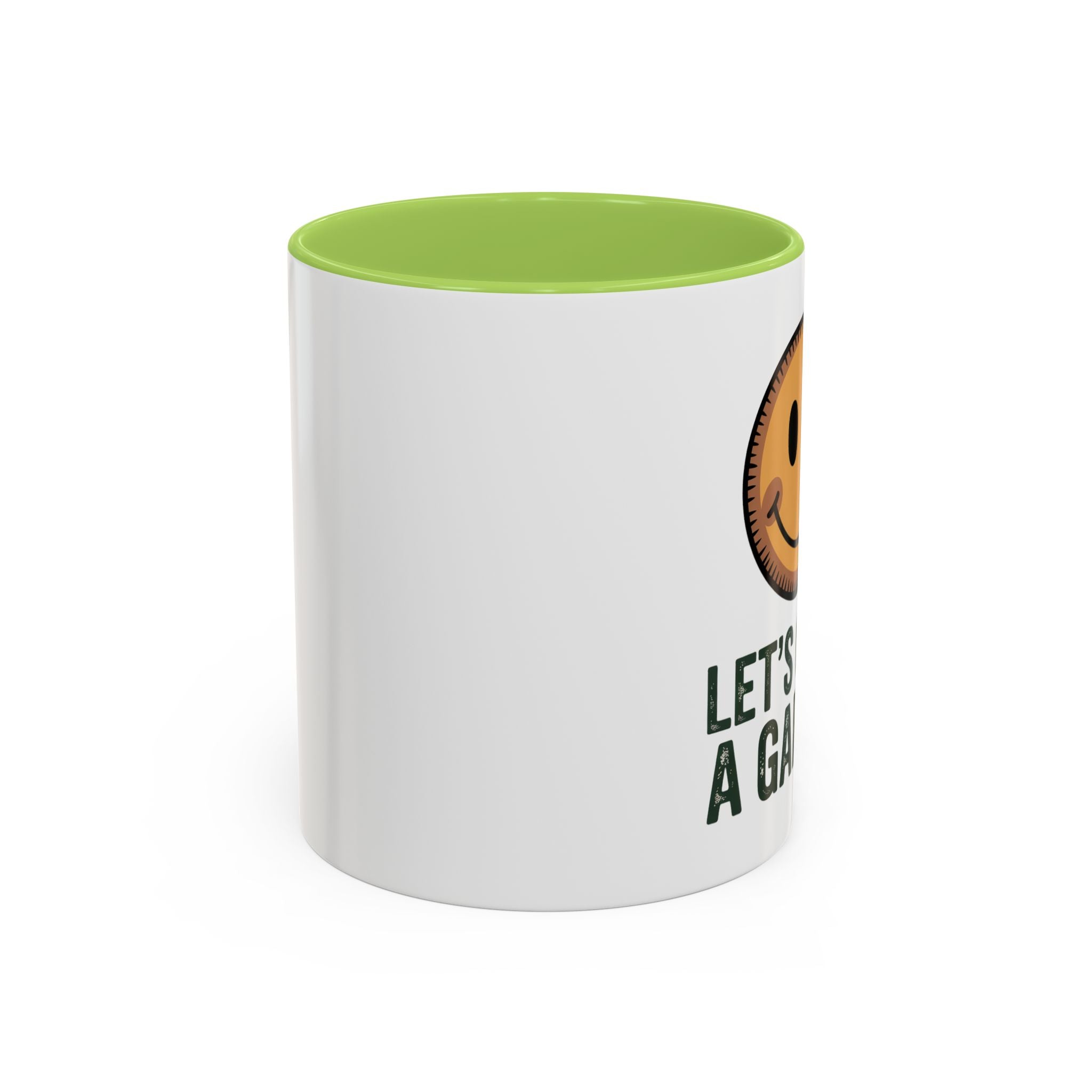 Let’s Grow a Garden Accent Coffee Mug — Smiley Seed Patch Design (11/15oz)