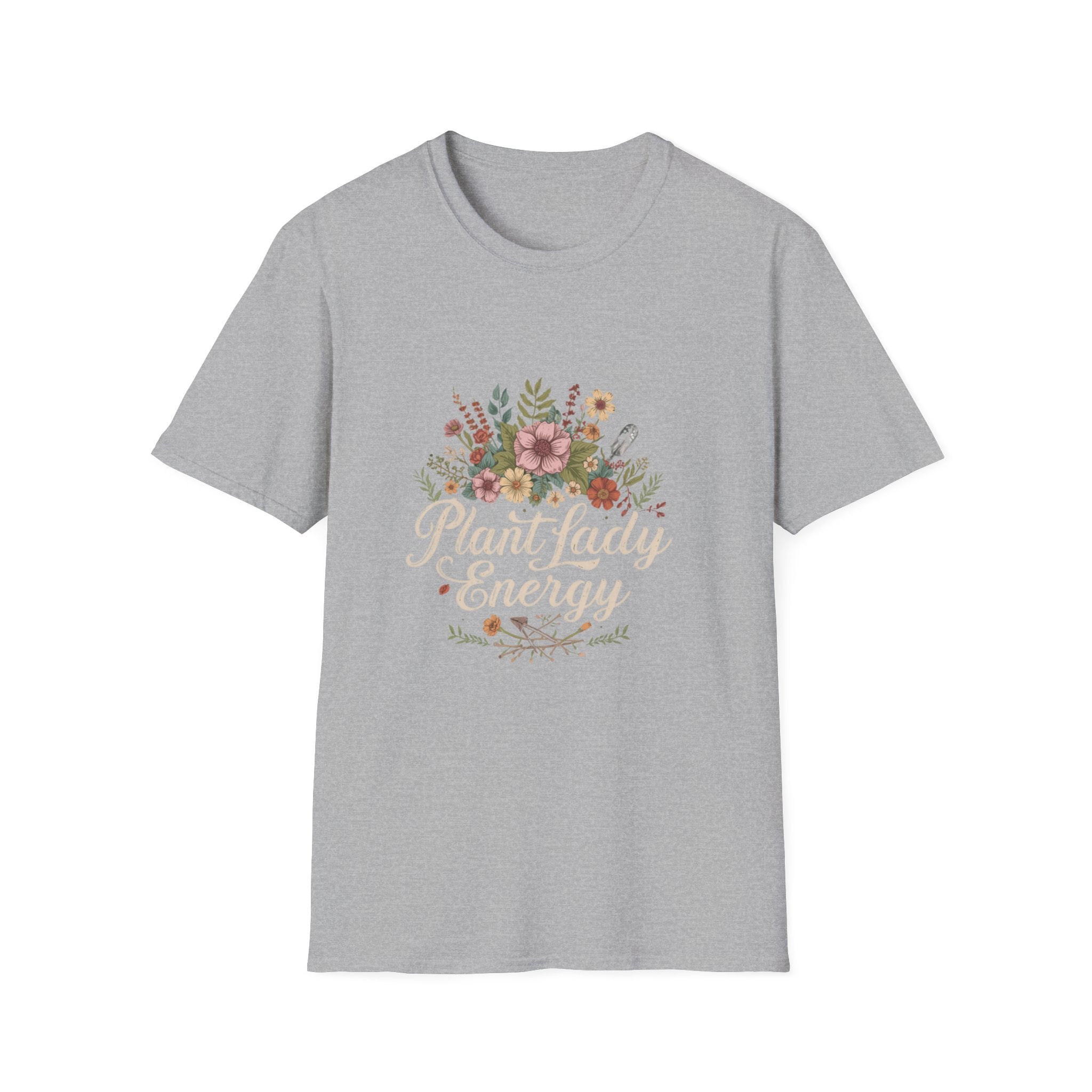 Delicate Floral T-Shirt - “Plant Lady Energy"