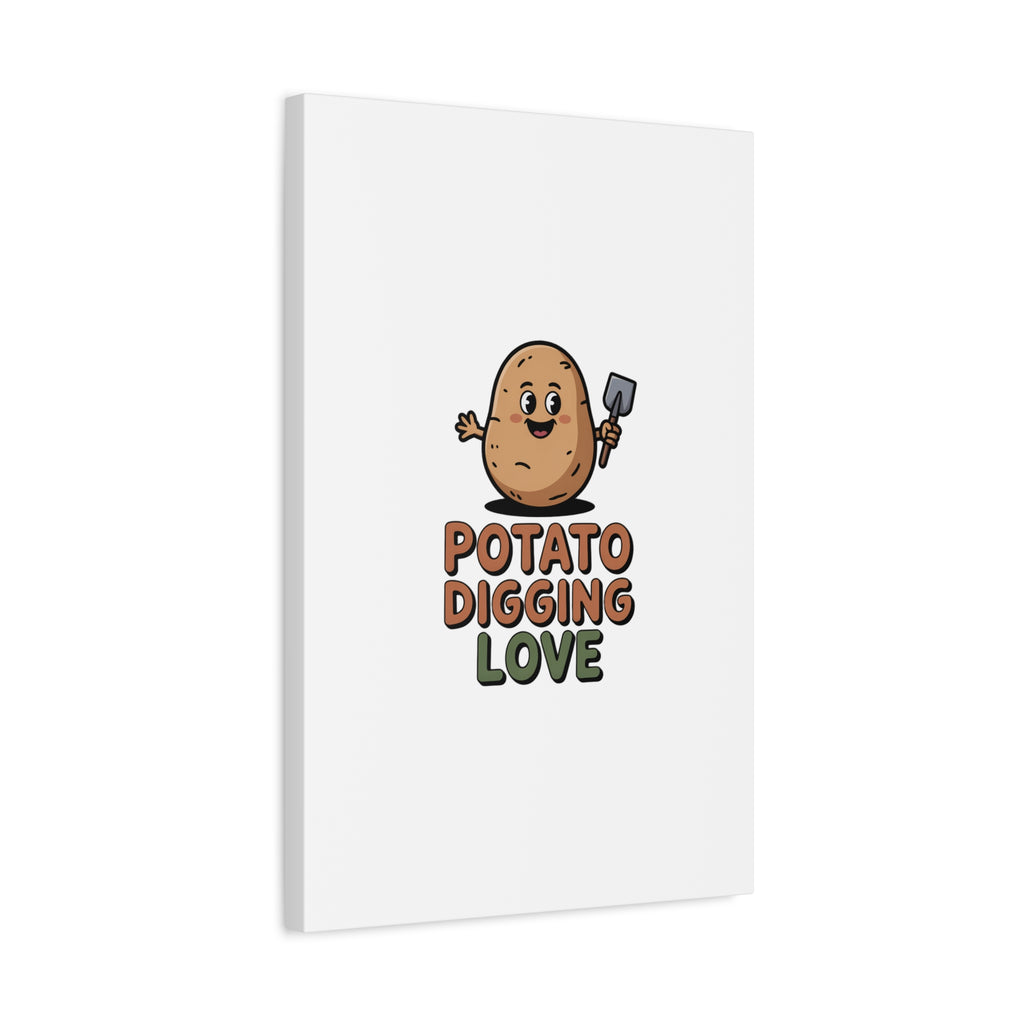 Potato Digging Love Canvas Print
