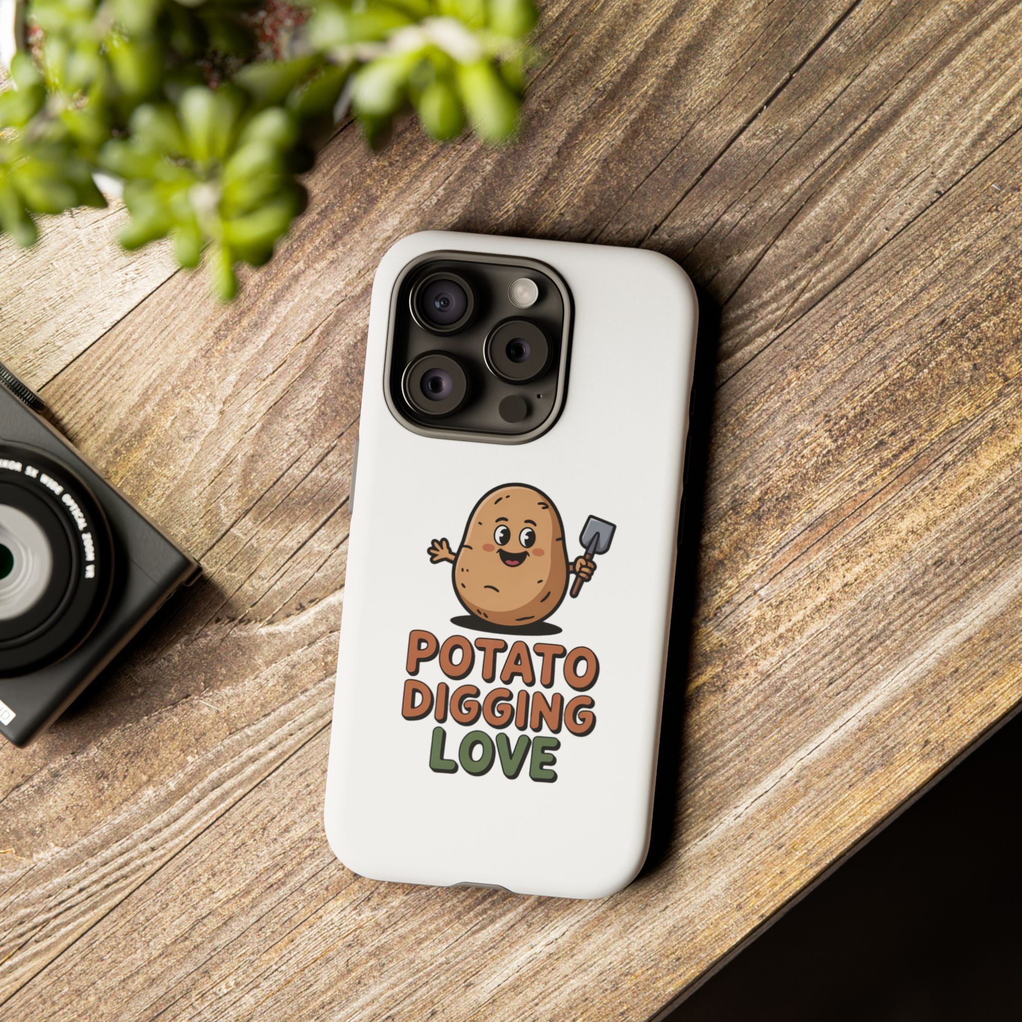 Phone Case — "Potato Digging Love" Cute Gardening Cartoon Protective Cover