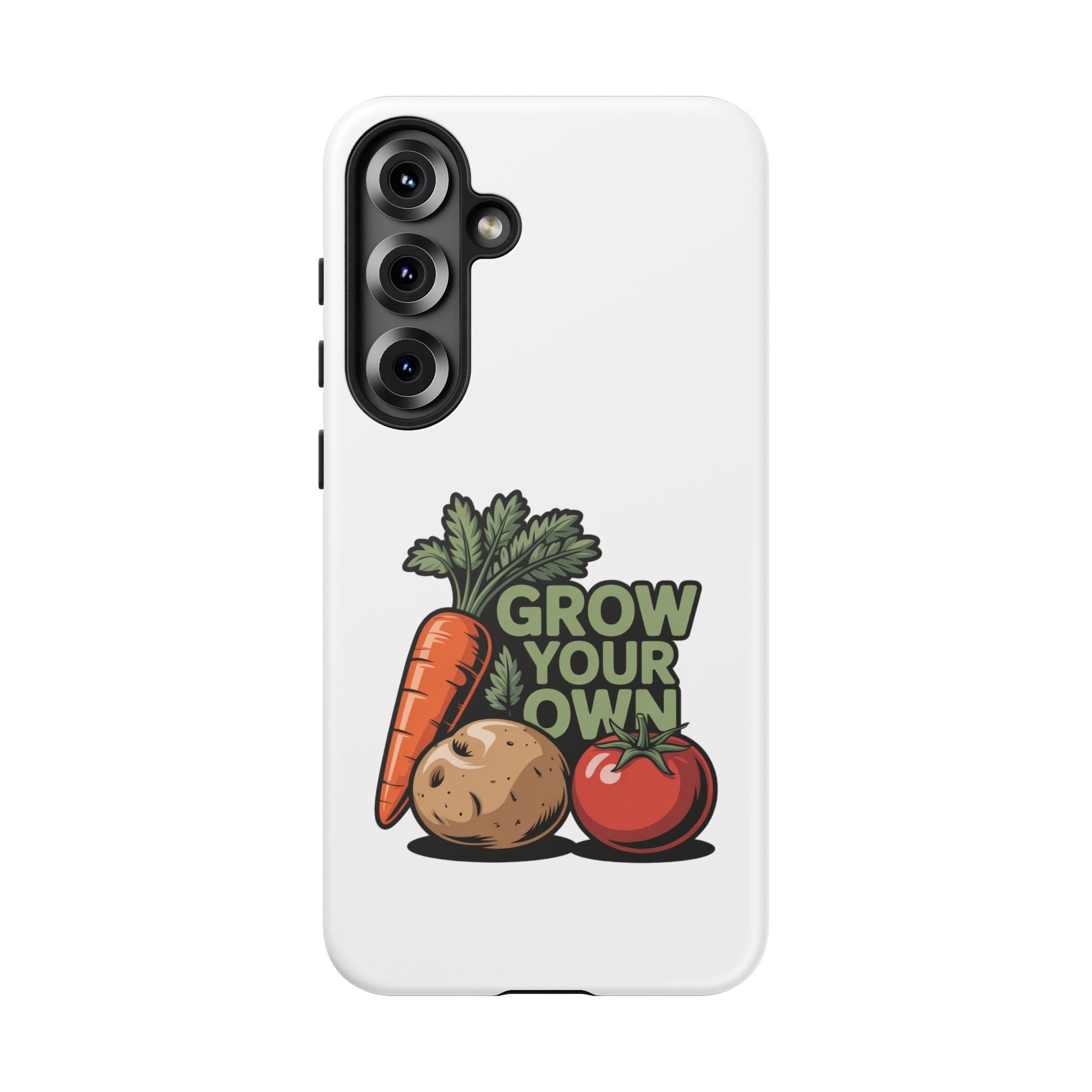 Grow Your Own Vegetables Phone Case — Gardening Carrot Potato Tomato Design
