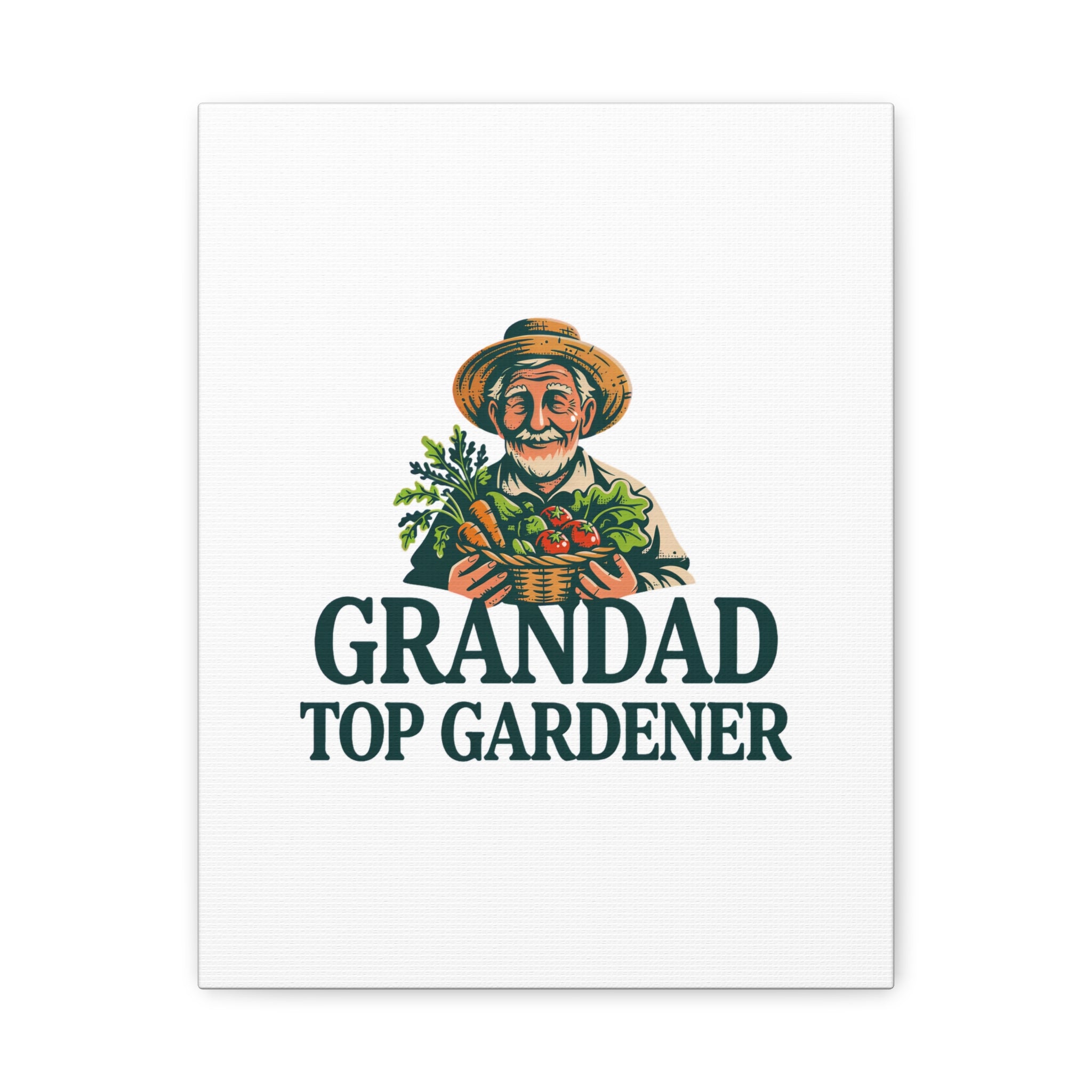 Grandad Top Gardener Canvas – Stretched Matte Wall Art
