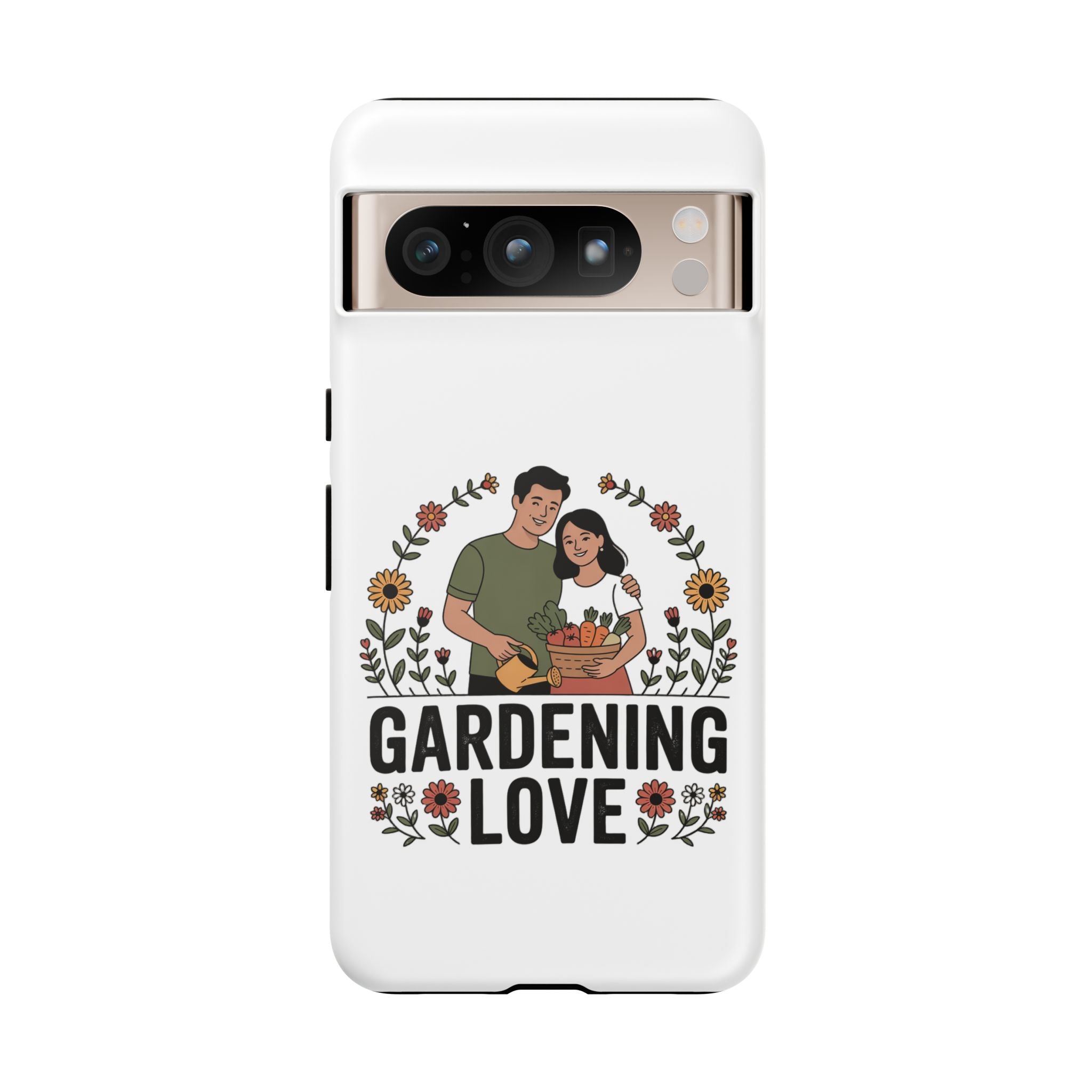 Gardening Love Phone Case — Floral Couple Protective Phone Cover
