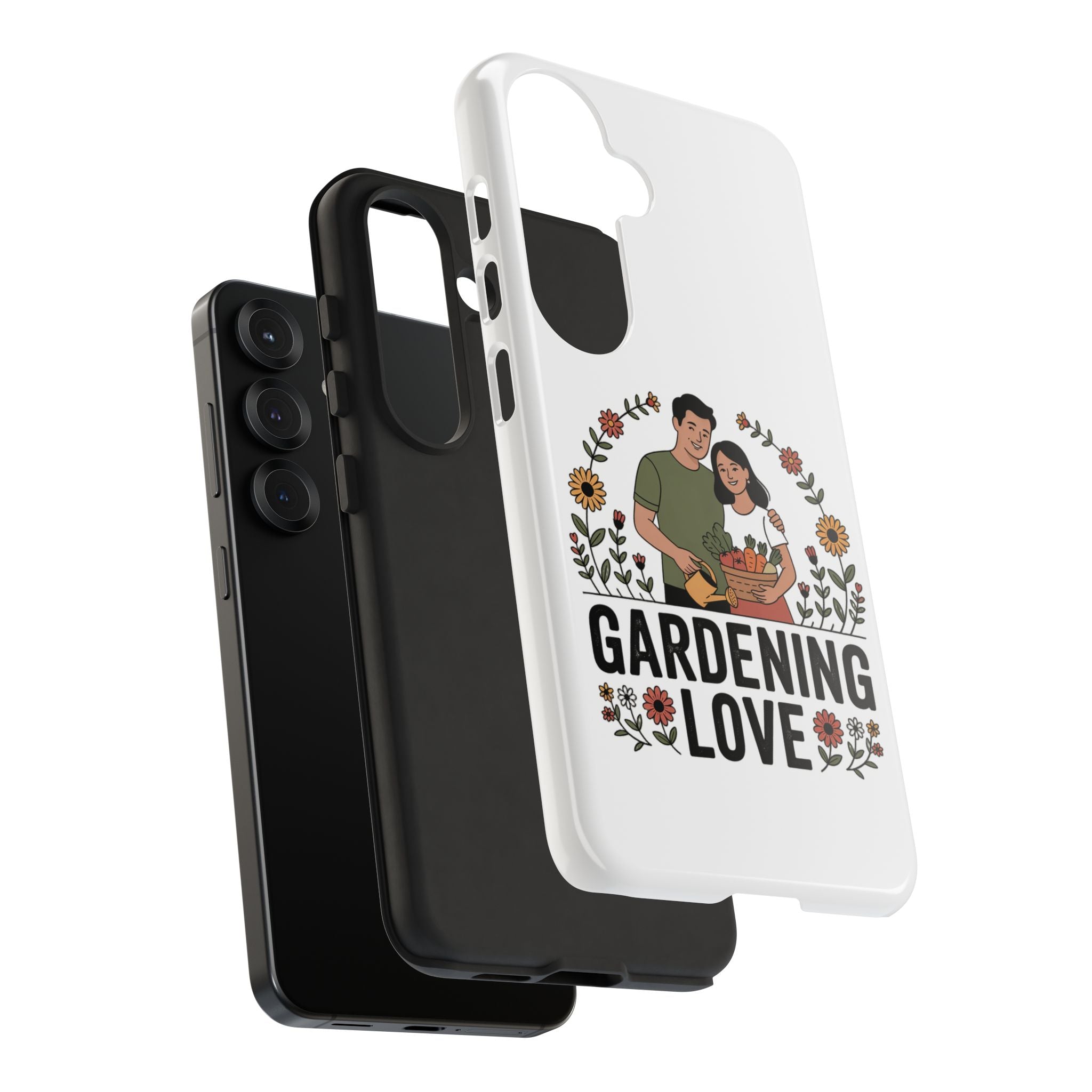Gardening Love Phone Case — Floral Couple Protective Phone Cover