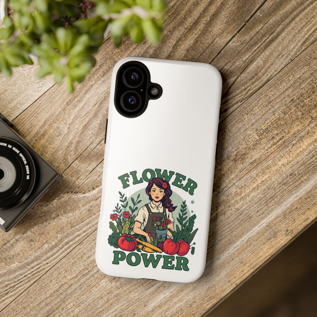 Phone Case - 'Flower Power' Retro Gardener Floral Protective Case